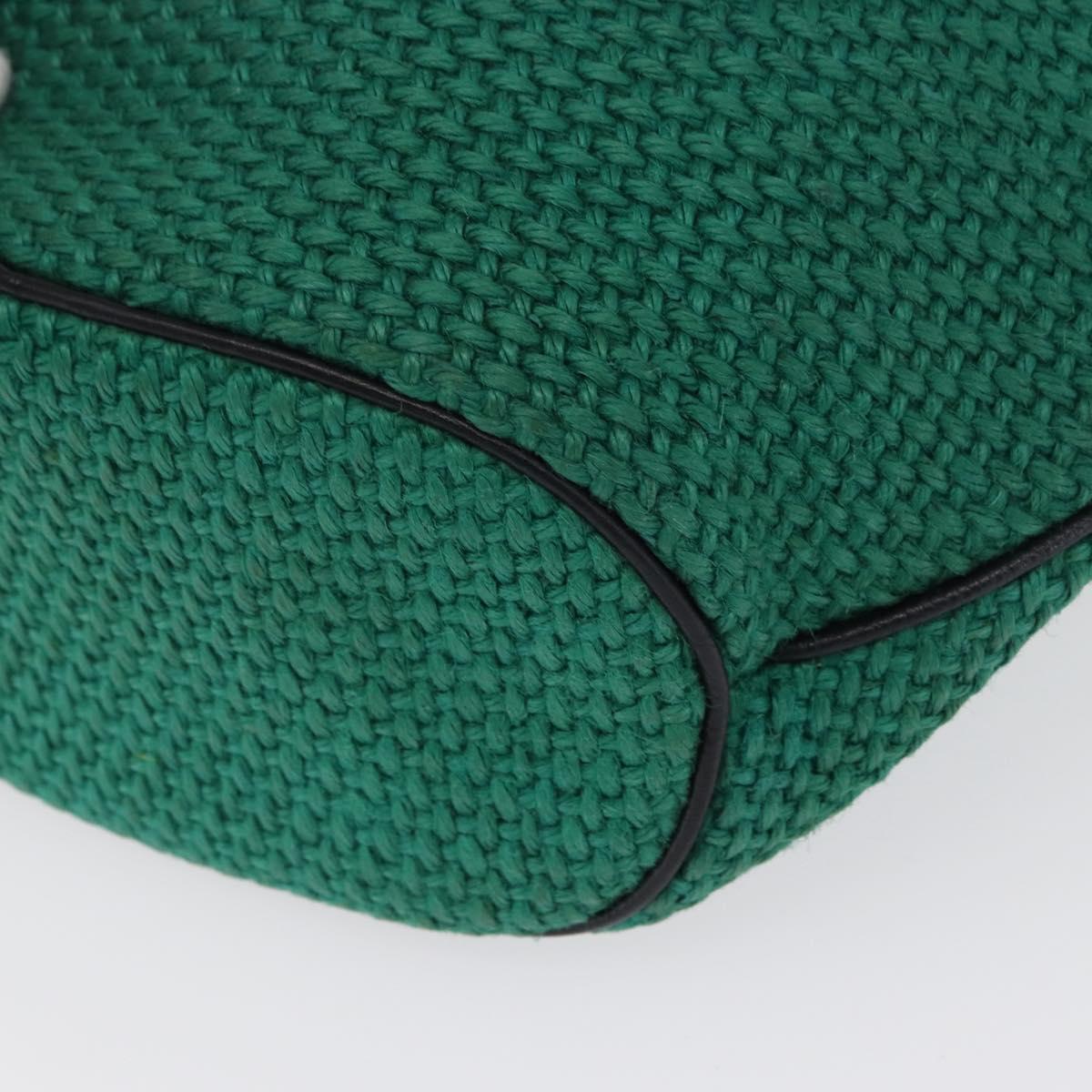 BOTTEGA VENETA Tote Bag Raffia Green Gold Auth 164393