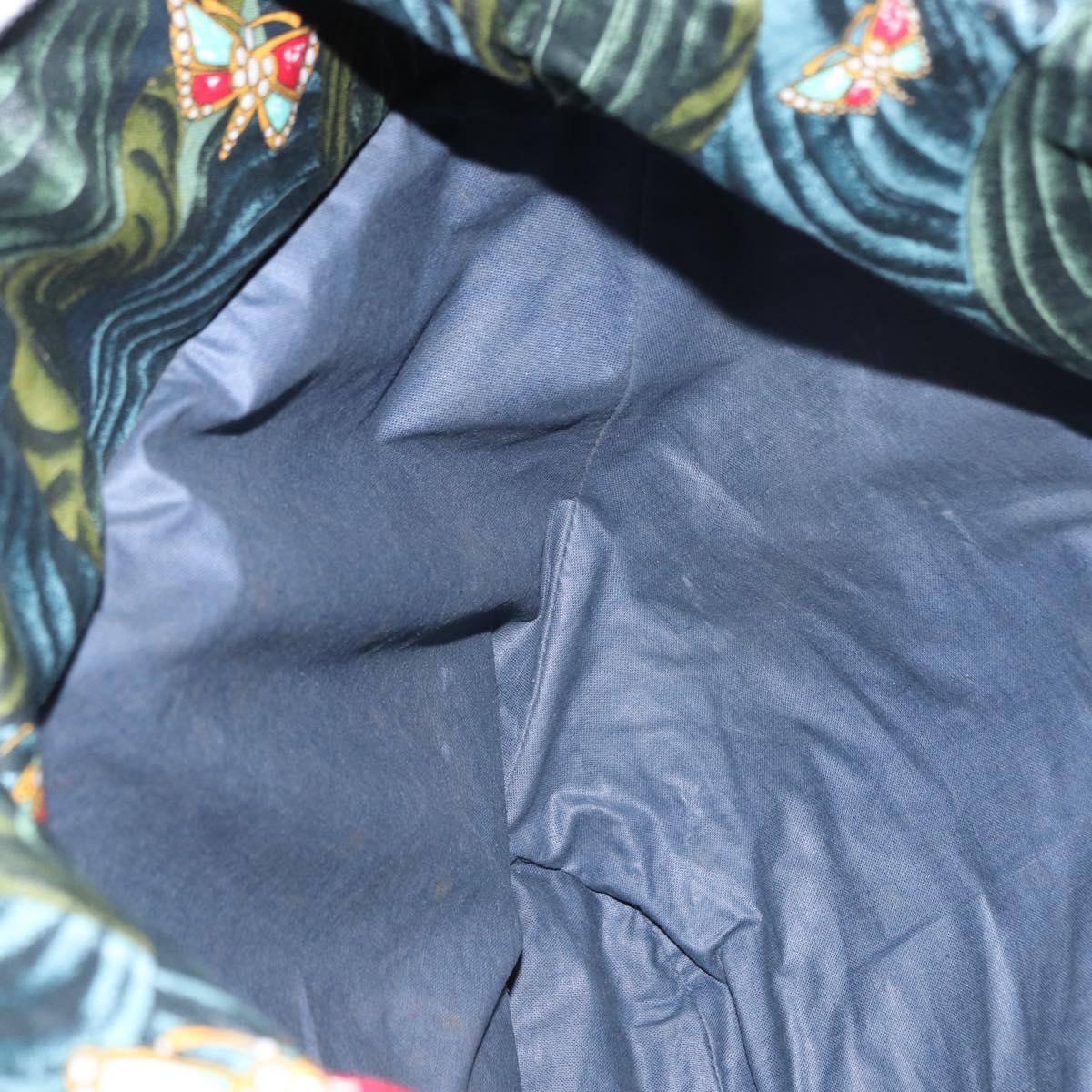 BOTTEGA VENETA Tote Bag Raffia Green Gold Auth 164393