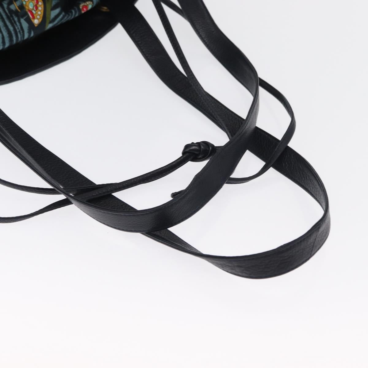 BOTTEGA VENETA Tote Bag Raffia Green Gold Auth 164393