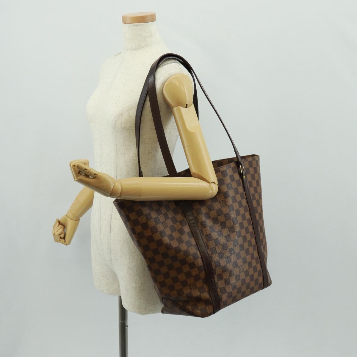 LOUIS VUITTON Damier Ebene Sac Shopping Tote Bag SPO LV Auth 164404V