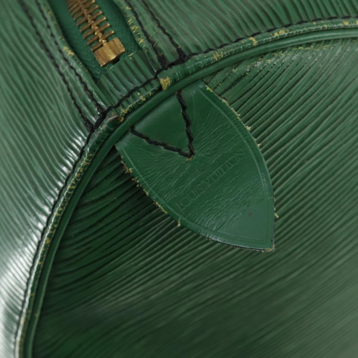 LOUIS VUITTON Epi Keepall 50 Boston Bag Green M42964 LV Auth 164405