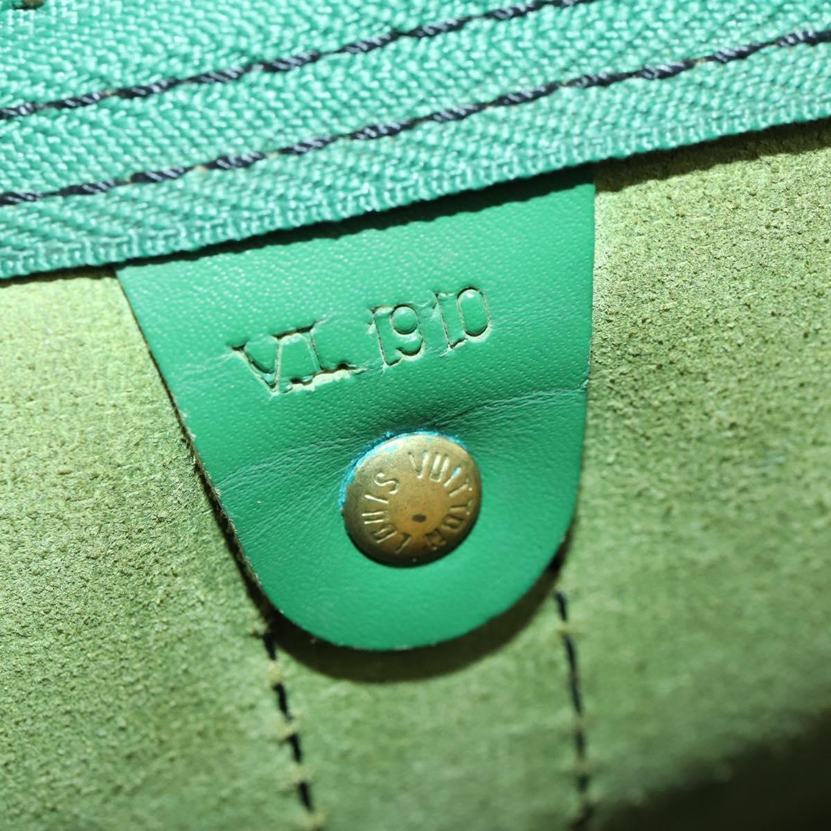 LOUIS VUITTON Epi Keepall 50 Boston Bag Green M42964 LV Auth 164405