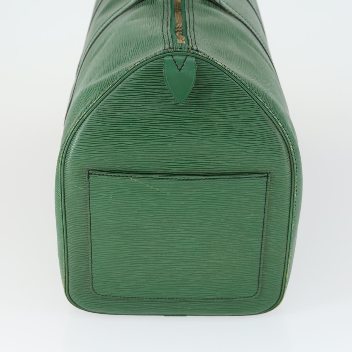 LOUIS VUITTON Epi Keepall 50 Boston Bag Green M42964 LV Auth 164405