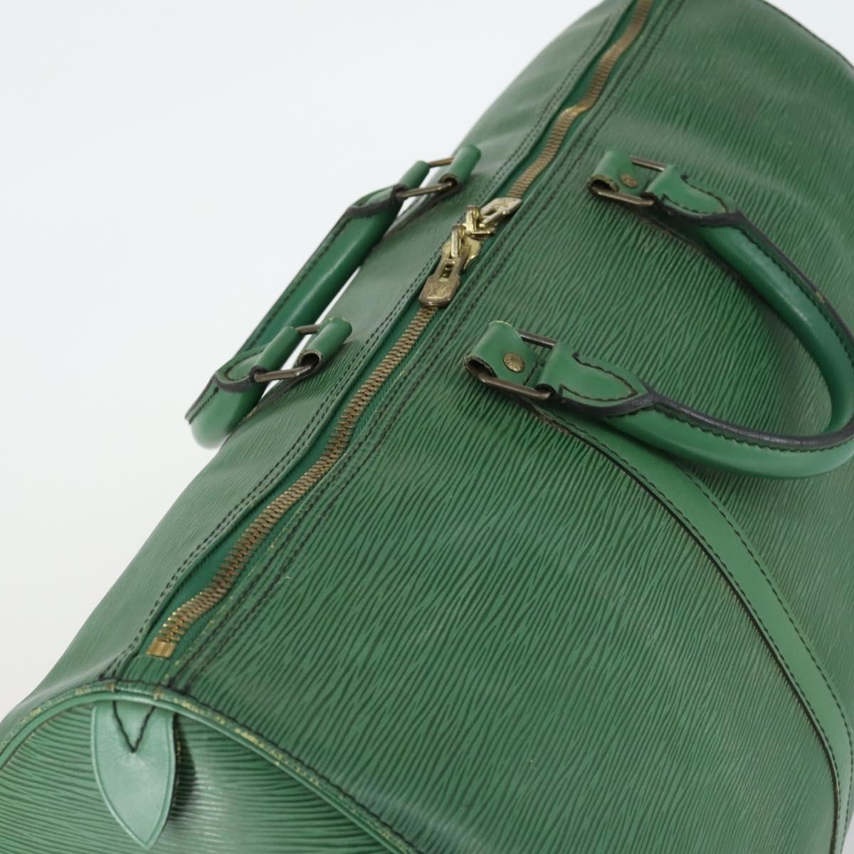 LOUIS VUITTON Epi Keepall 50 Boston Bag Green M42964 LV Auth 164405