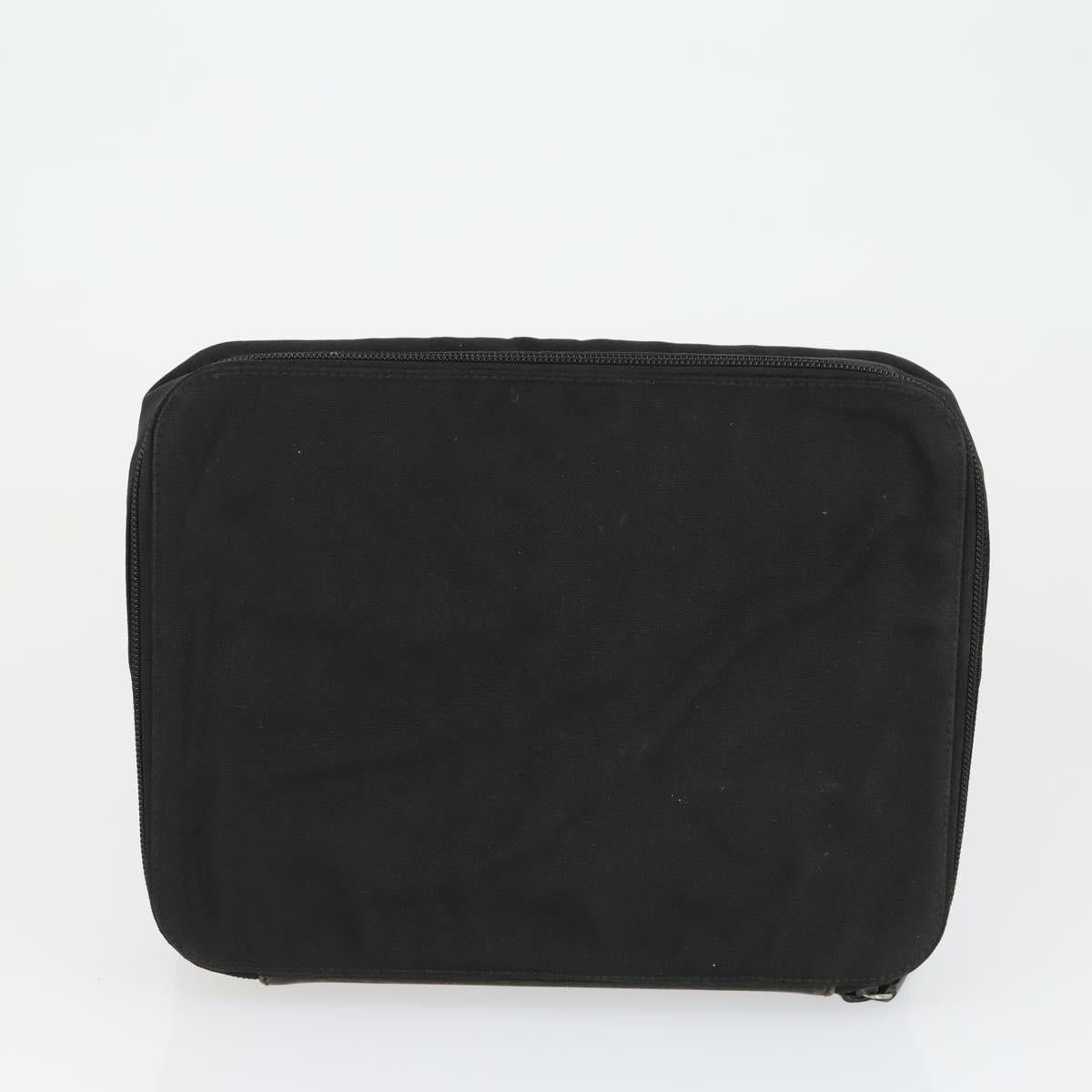 GUCCI Hand Bag Nylon 2 Set Black Auth 164420