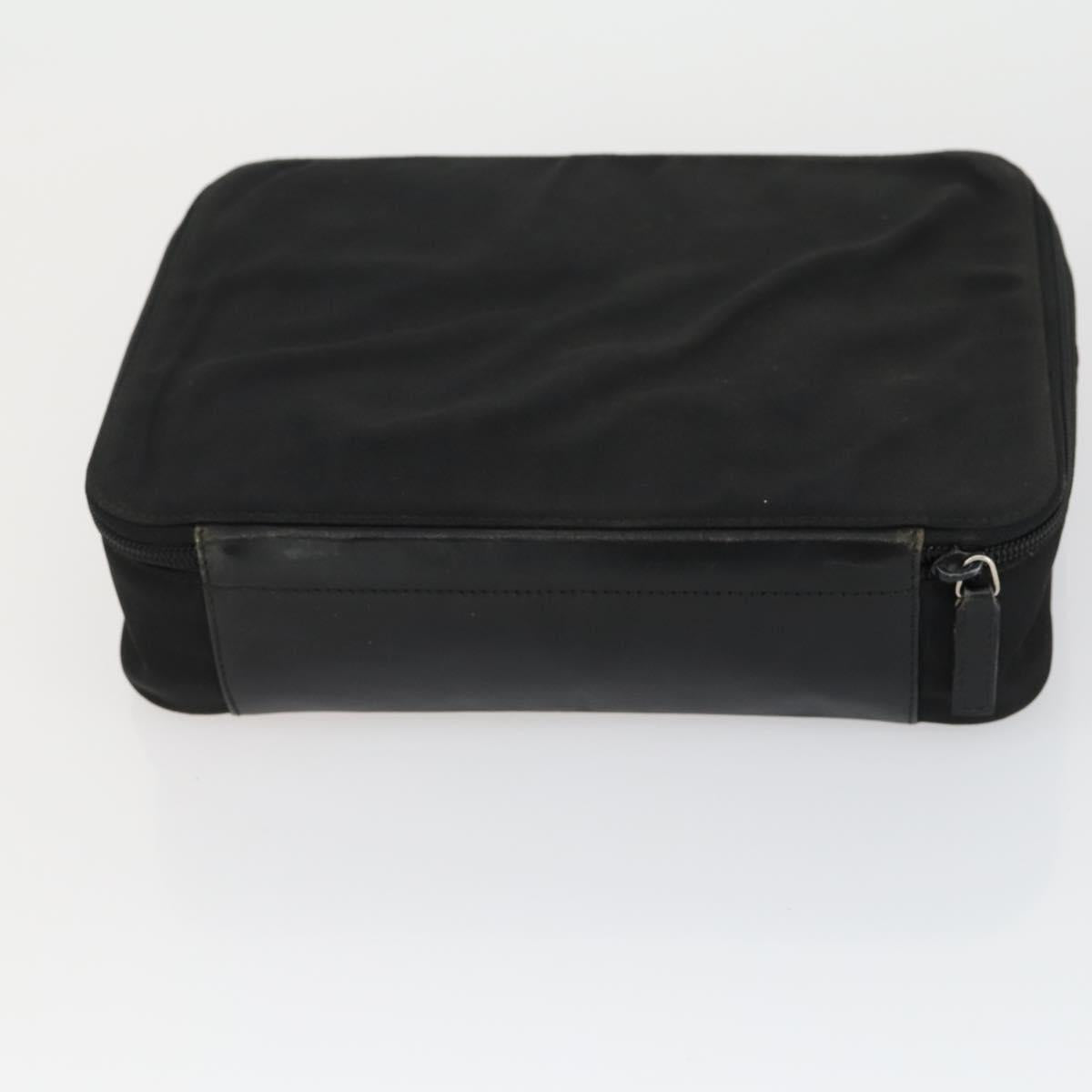 GUCCI Hand Bag Nylon 2 Set Black Auth 164420
