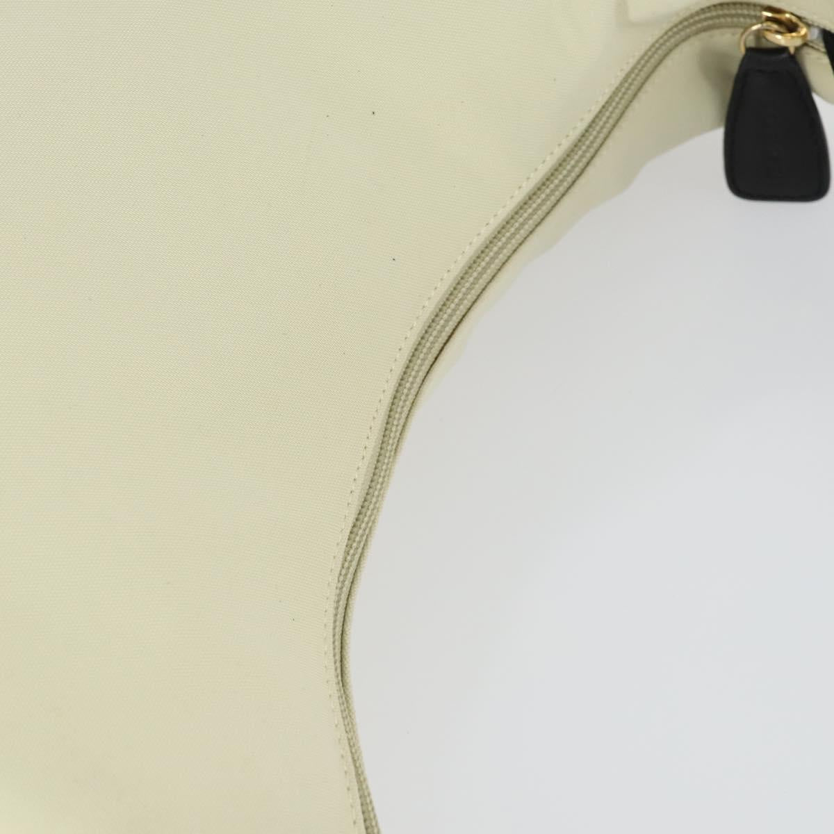 LOEWE Anagram Shoulder Bag Leather Light Beige Gold Auth 164431