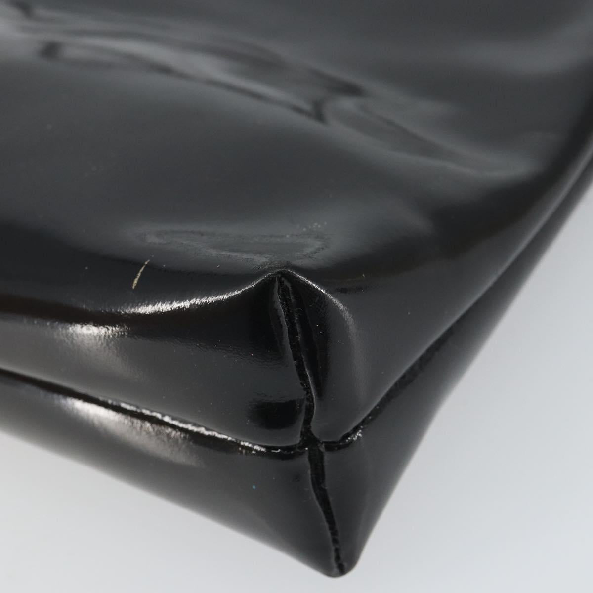 Salvatore Ferragamo Vala Shoulder Bag Patent leather Black Gold Auth 164441