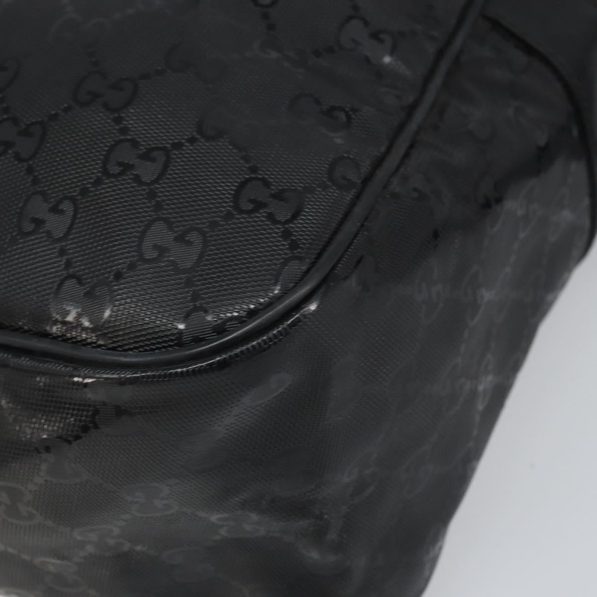 GUCCI GG Implementation Shoulder Bag PVC Black 211107 Auth 164488