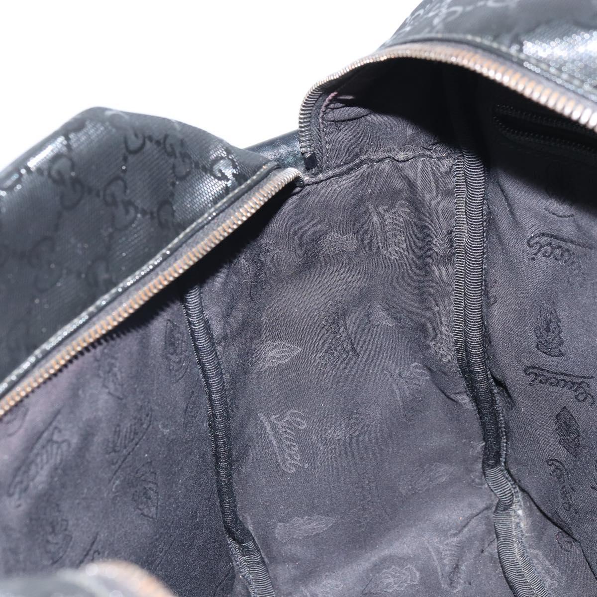 GUCCI GG Implementation Shoulder Bag PVC Black 211107 Auth 164488