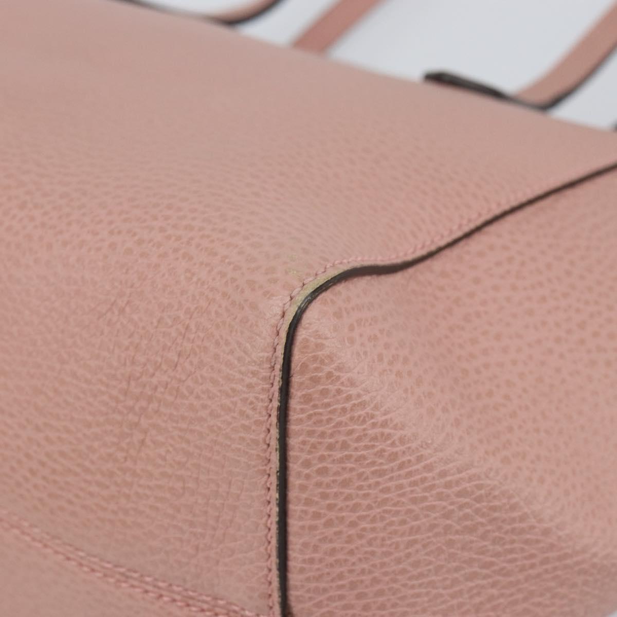 GUCCI Tote Bag Leather Pink Gold 354408 Auth 164490