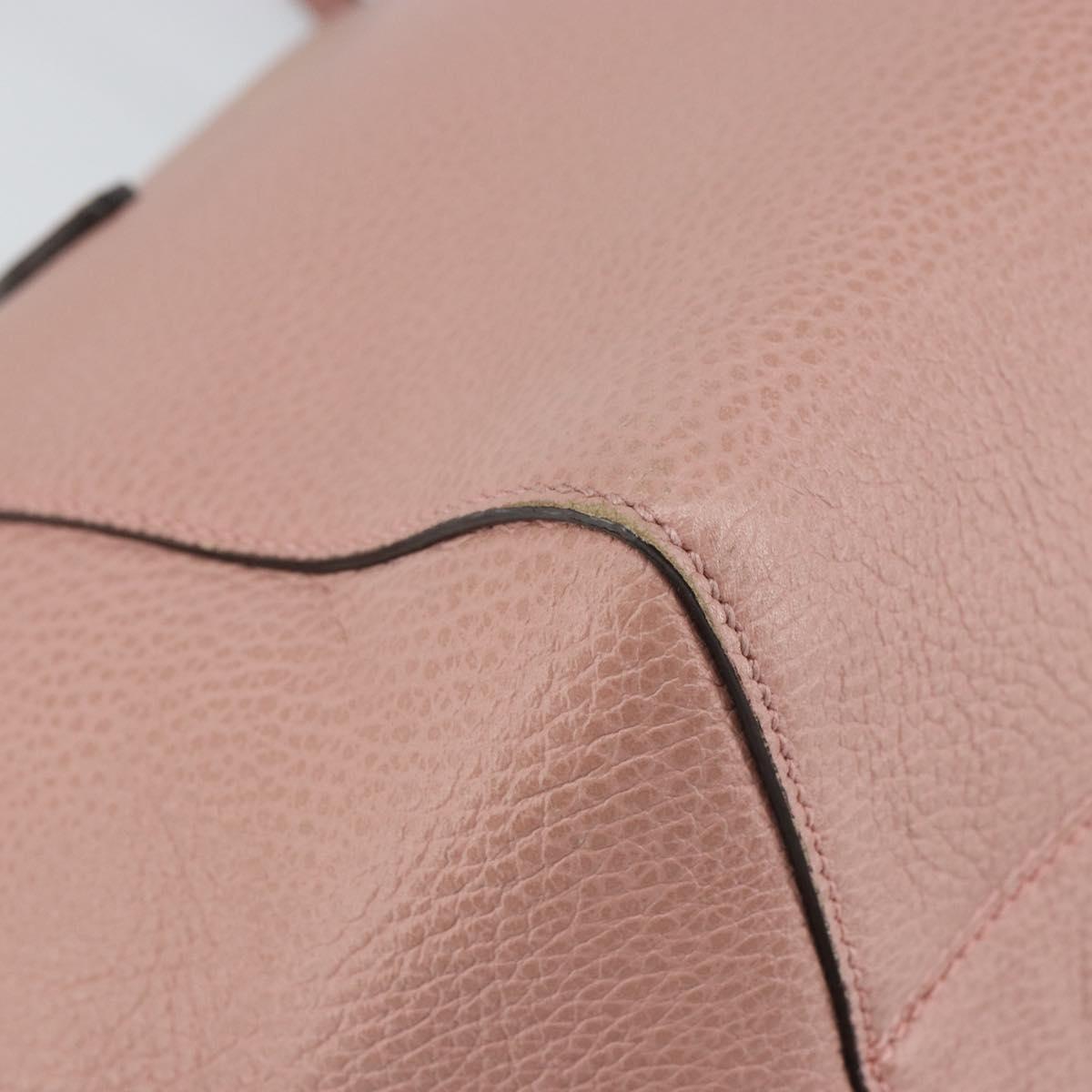 GUCCI Tote Bag Leather Pink Gold 354408 Auth 164490