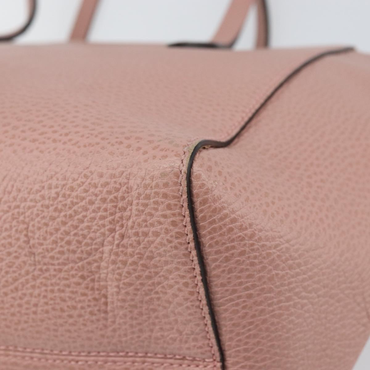 GUCCI Tote Bag Leather Pink Gold 354408 Auth 164490