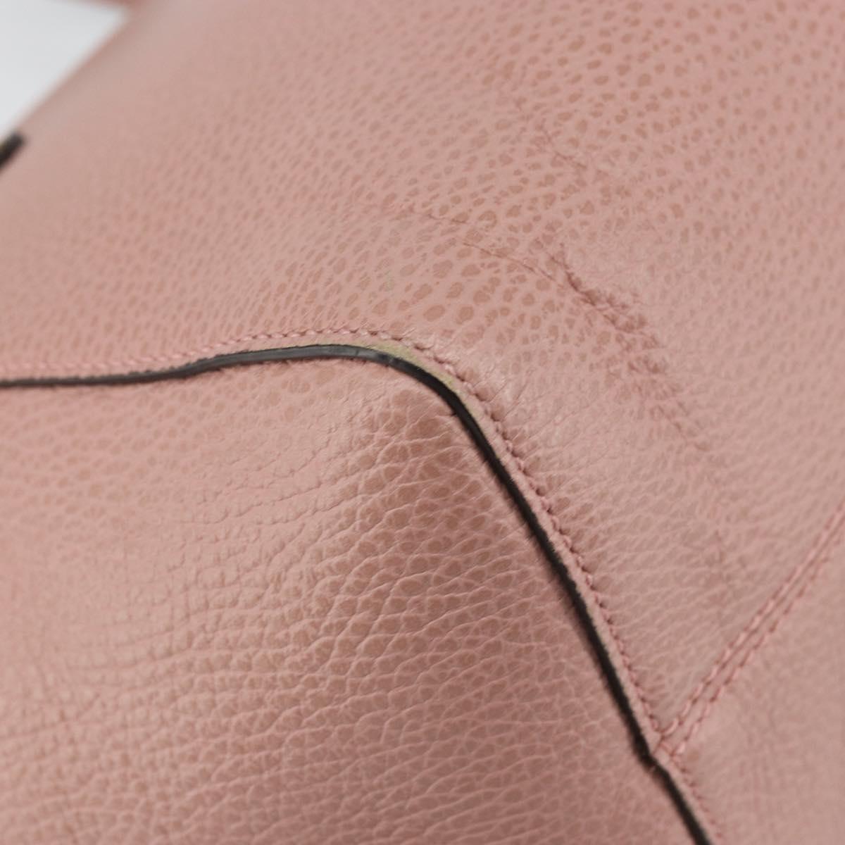 GUCCI Tote Bag Leather Pink Gold 354408 Auth 164490