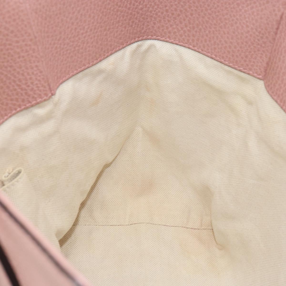 GUCCI Tote Bag Leather Pink Gold 354408 Auth 164490