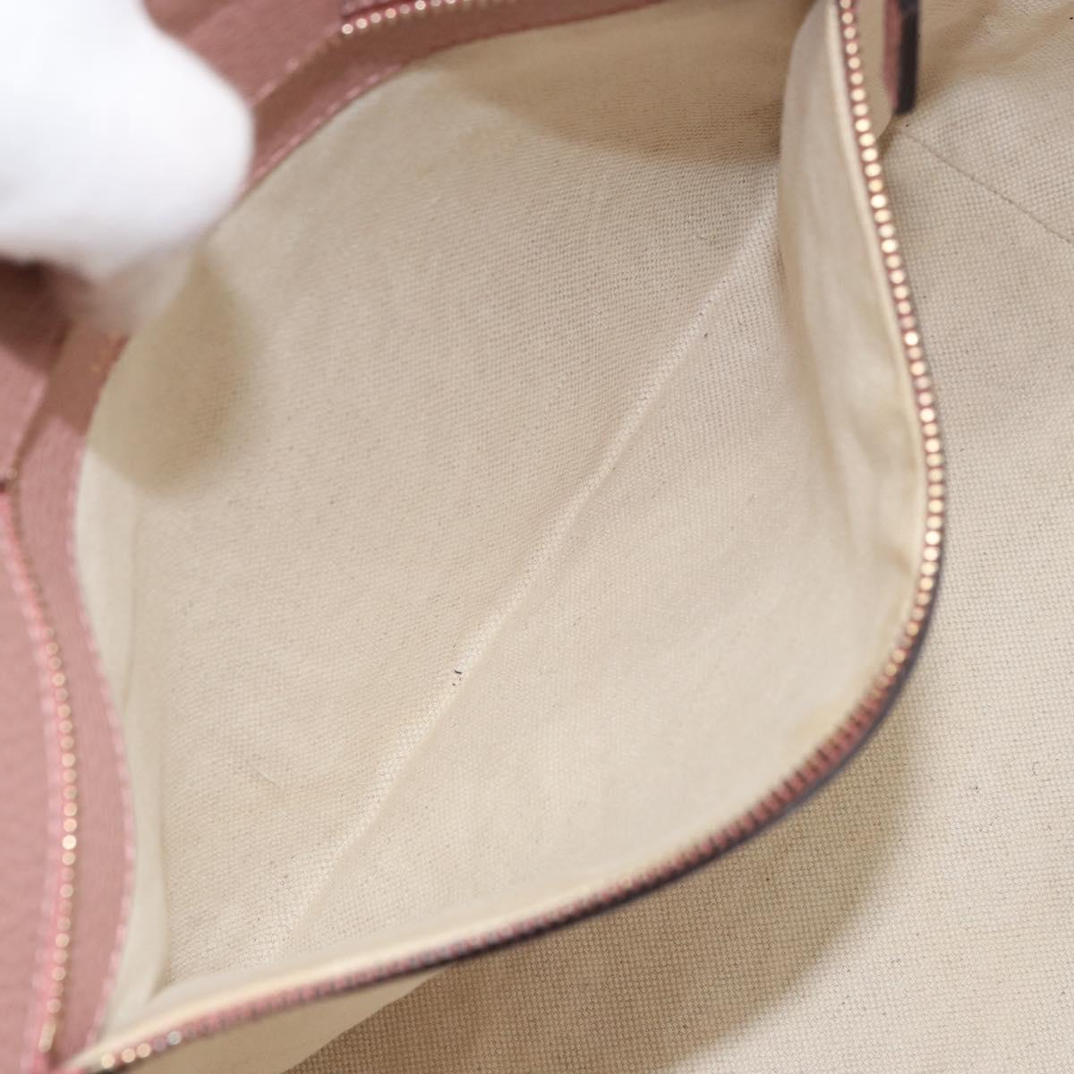 GUCCI Tote Bag Leather Pink Gold 354408 Auth 164490