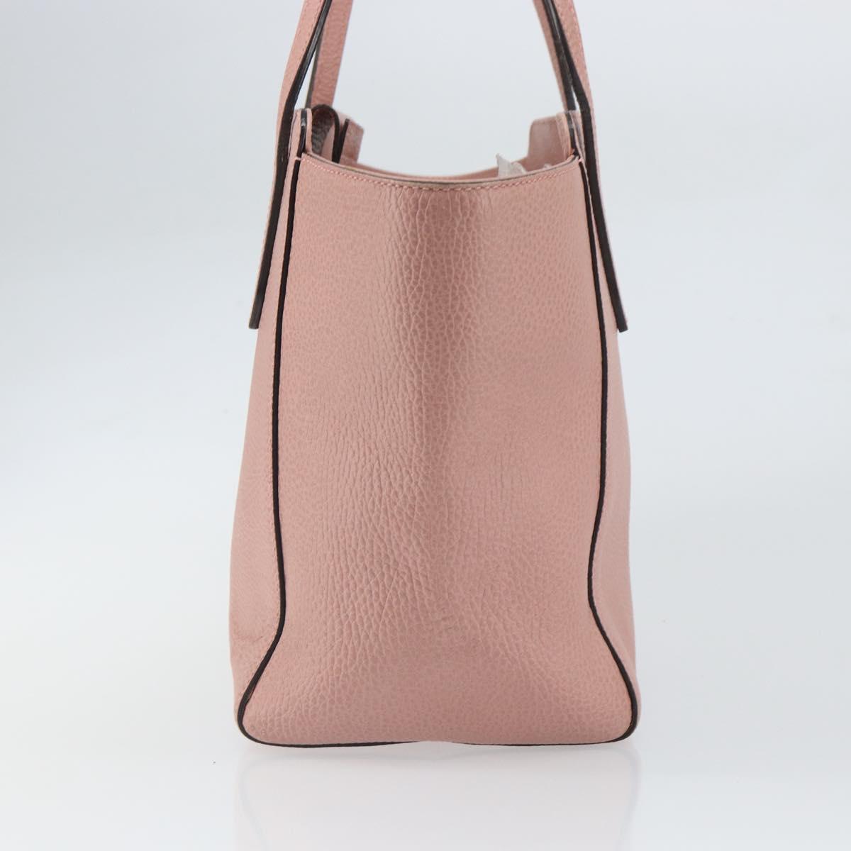 GUCCI Tote Bag Leather Pink Gold 354408 Auth 164490