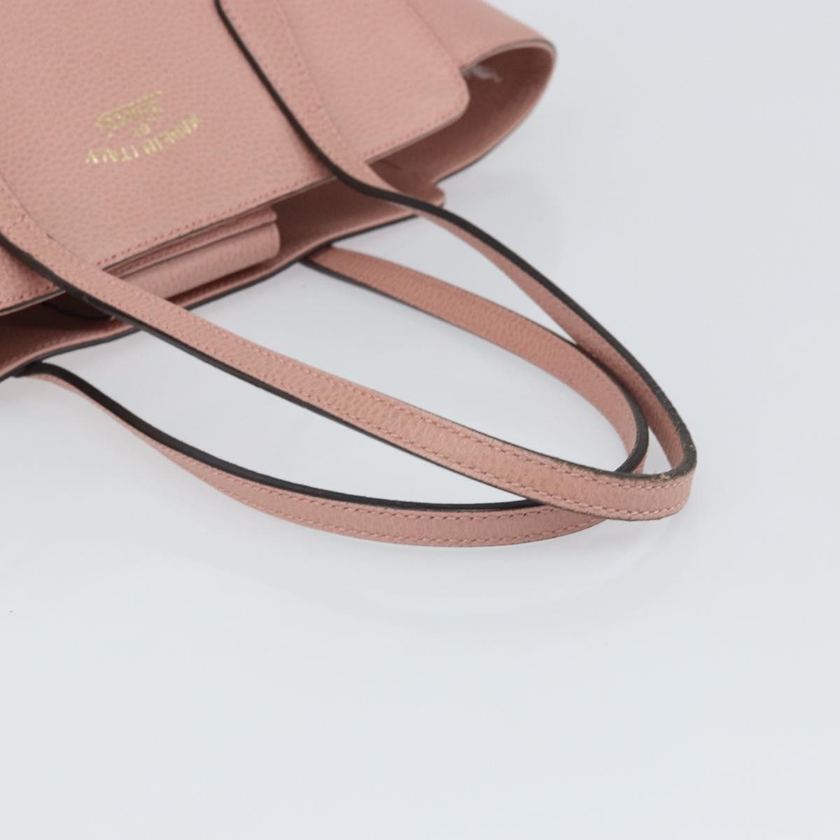 GUCCI Tote Bag Leather Pink Gold 354408 Auth 164490