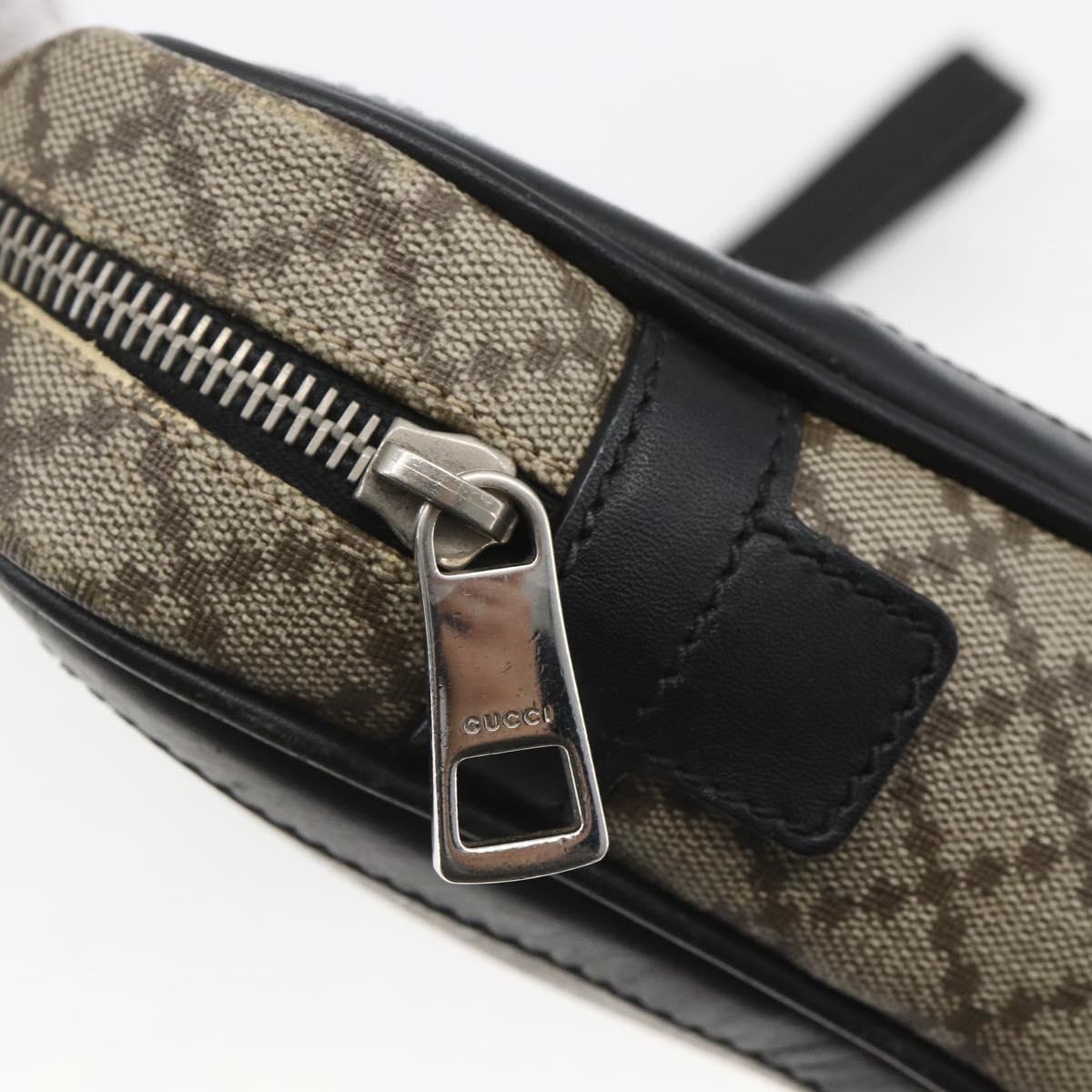 GUCCI Diamante Clutch Bag PVC Leather Beige 267921 Auth 164504