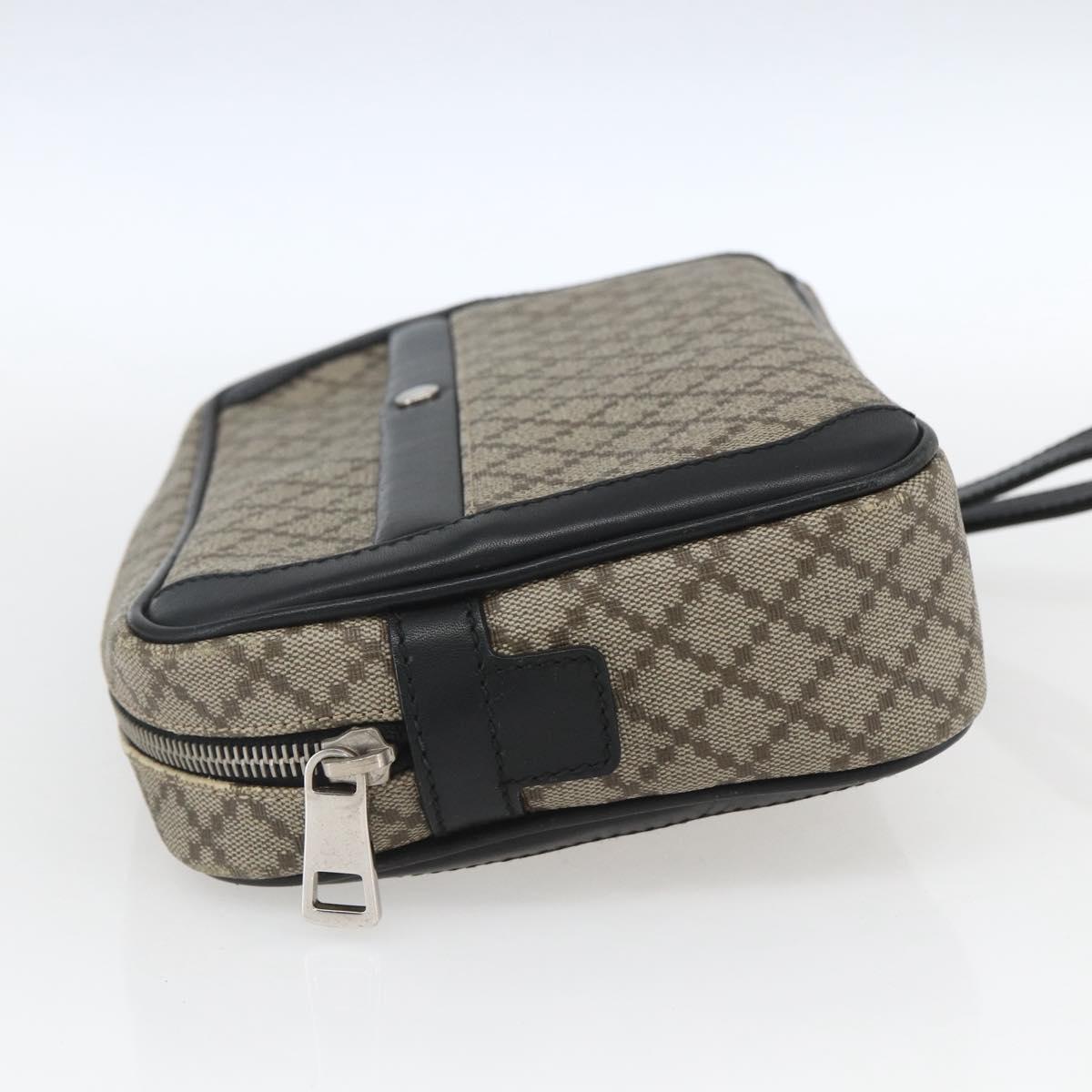 GUCCI Diamante Clutch Bag PVC Leather Beige 267921 Auth 164504