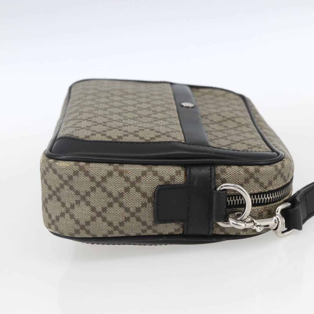 GUCCI Diamante Clutch Bag PVC Leather Beige 267921 Auth 164504