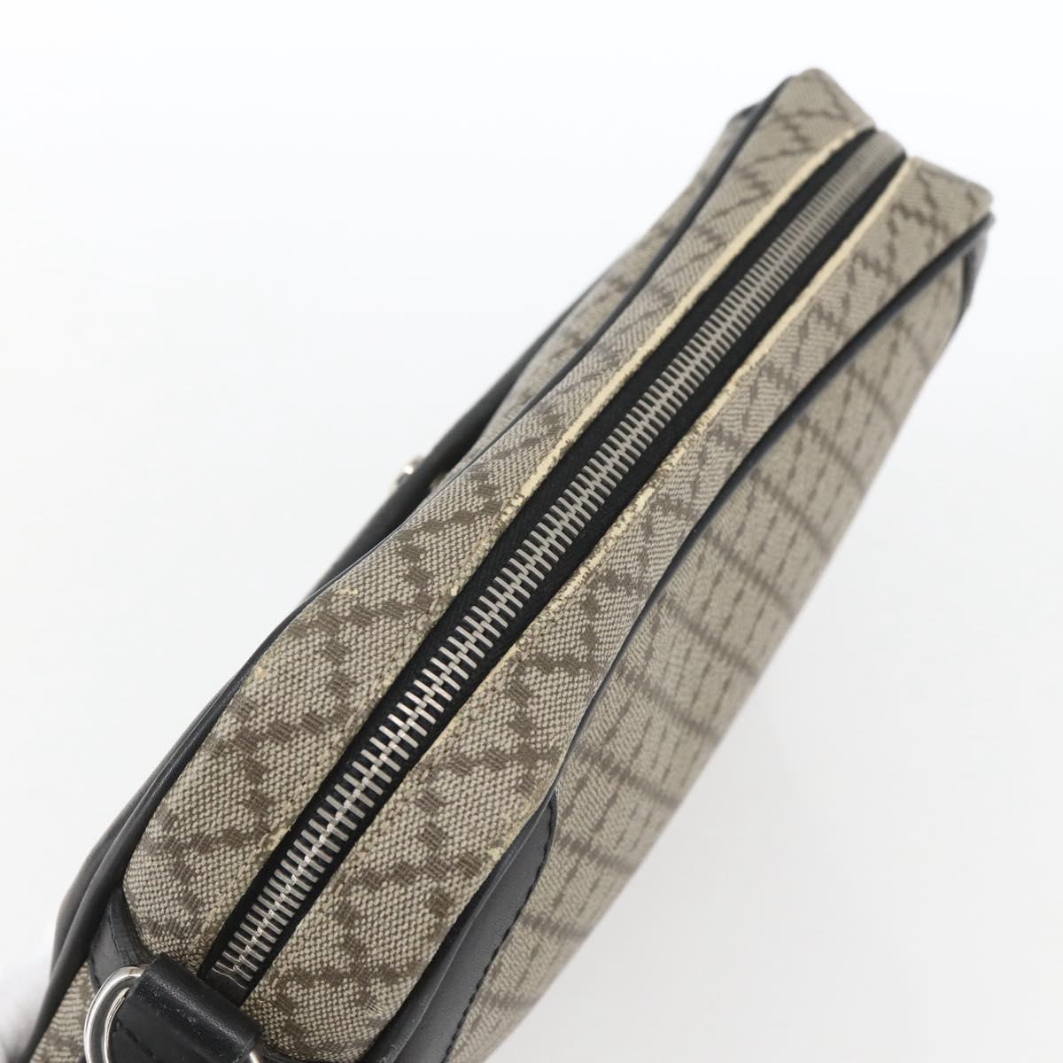 GUCCI Diamante Clutch Bag PVC Leather Beige 267921 Auth 164504