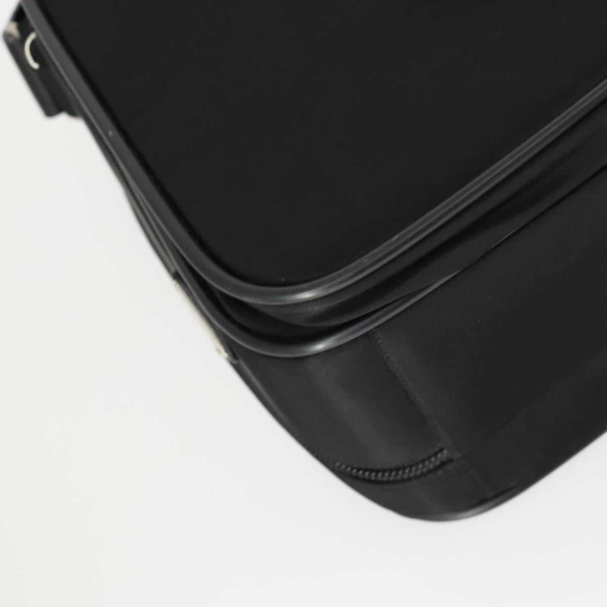 PRADA Shoulder Bag Nylon Black Silver Auth 164507