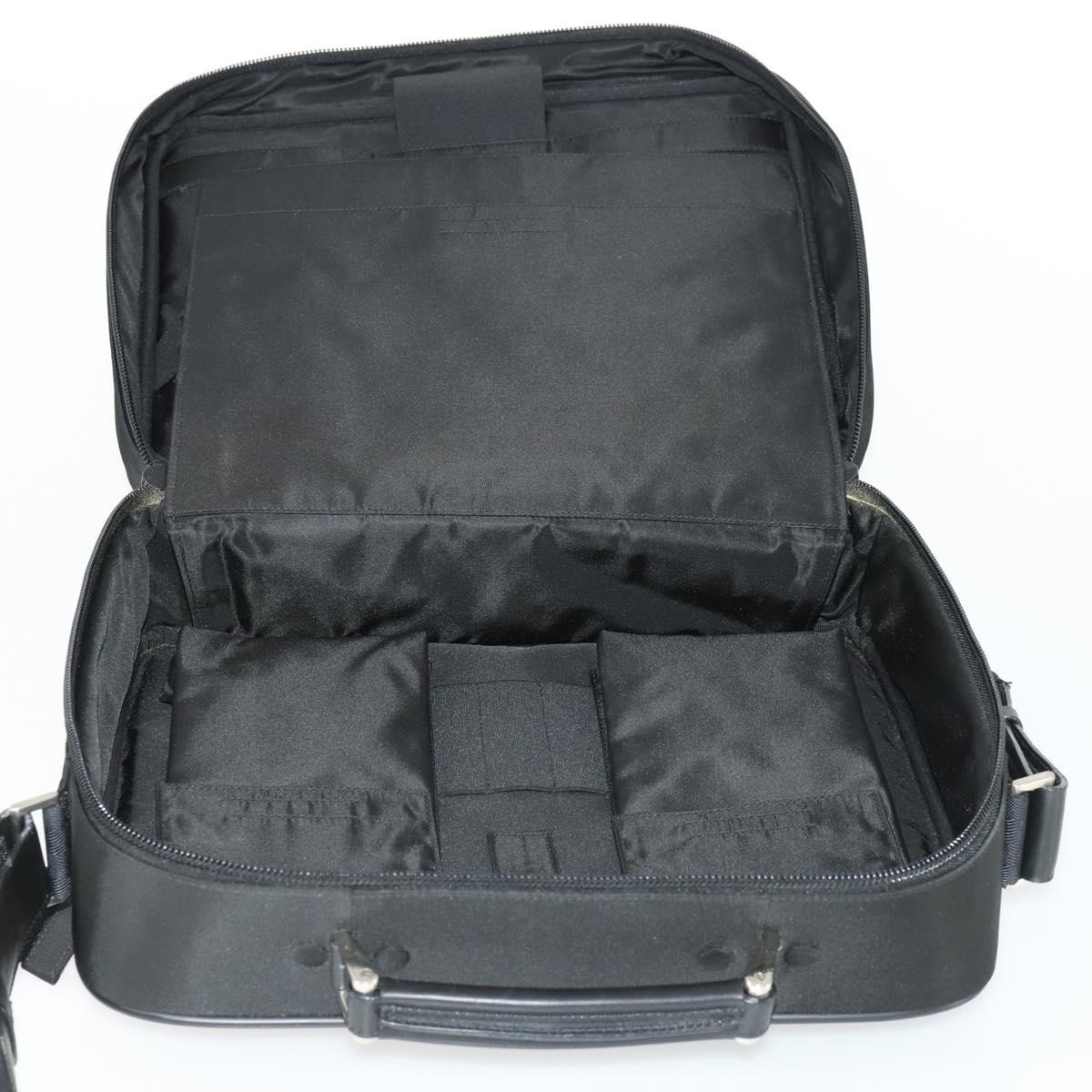 PRADA Shoulder Bag Nylon Black Silver Auth 164507