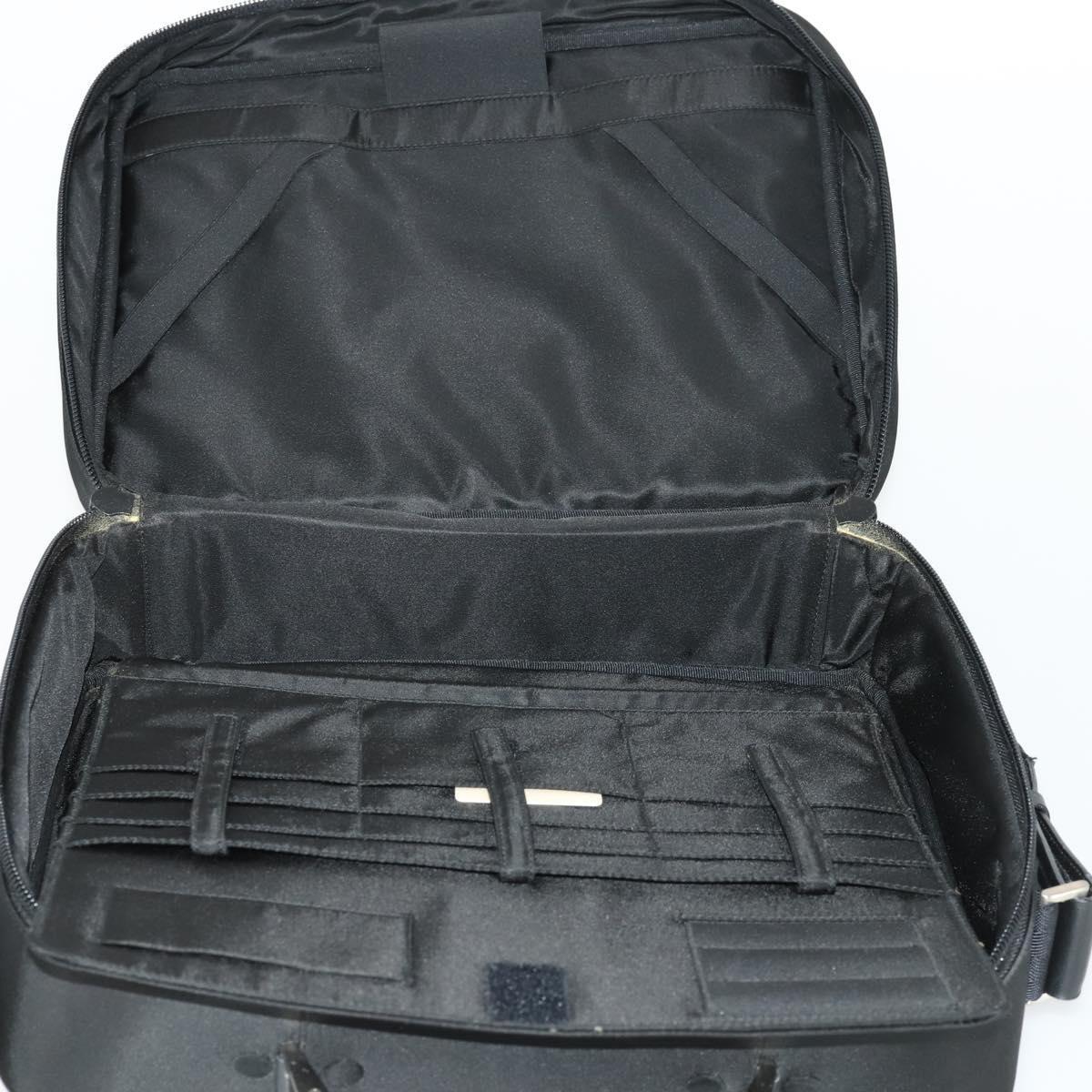 PRADA Shoulder Bag Nylon Black Silver Auth 164507