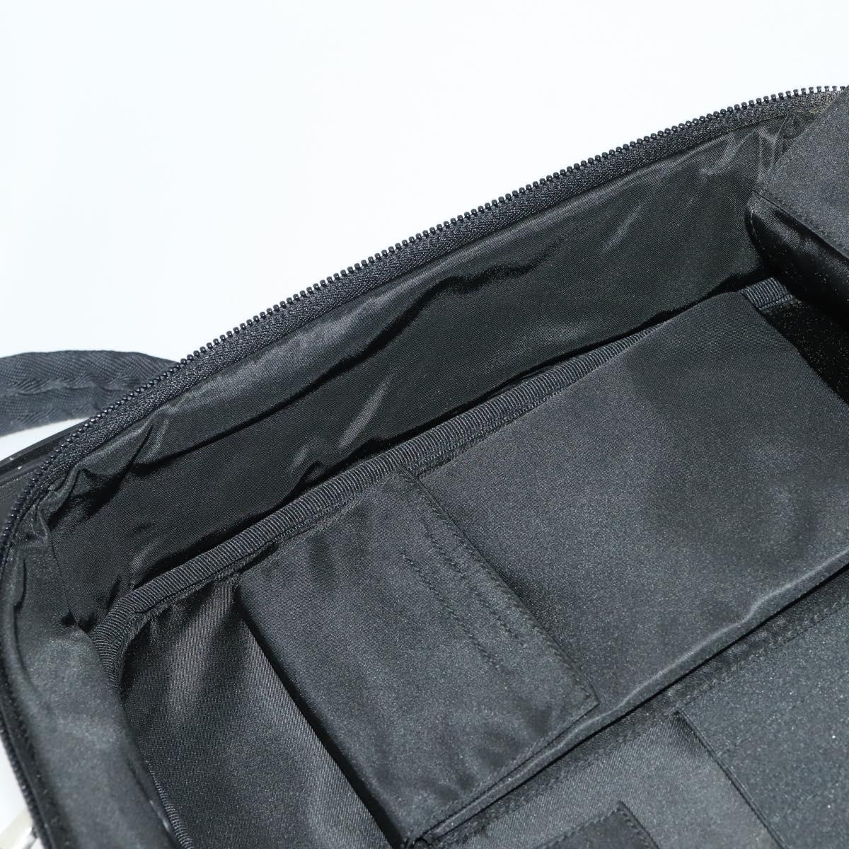 PRADA Shoulder Bag Nylon Black Silver Auth 164507