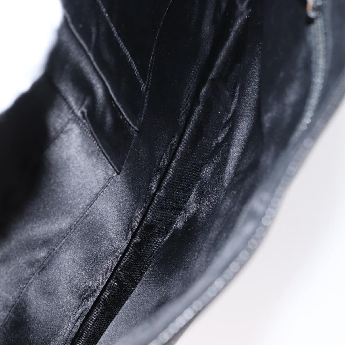 CHANEL Business Bag Caviar Skin Black Gold CC Auth 164528