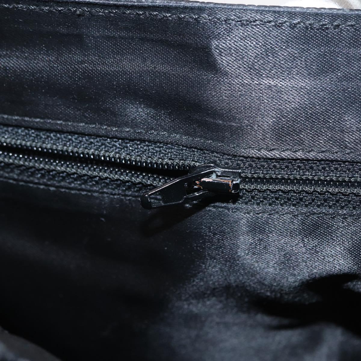 CHANEL Business Bag Caviar Skin Black Gold CC Auth 164528