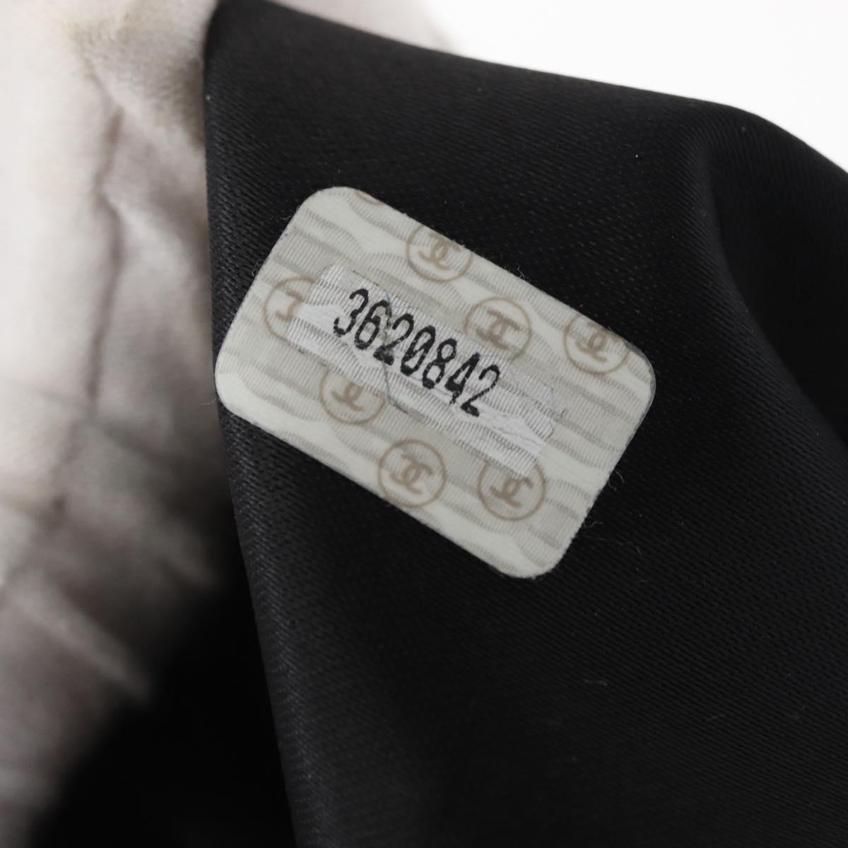 CHANEL Business Bag Caviar Skin Black Gold CC Auth 164528