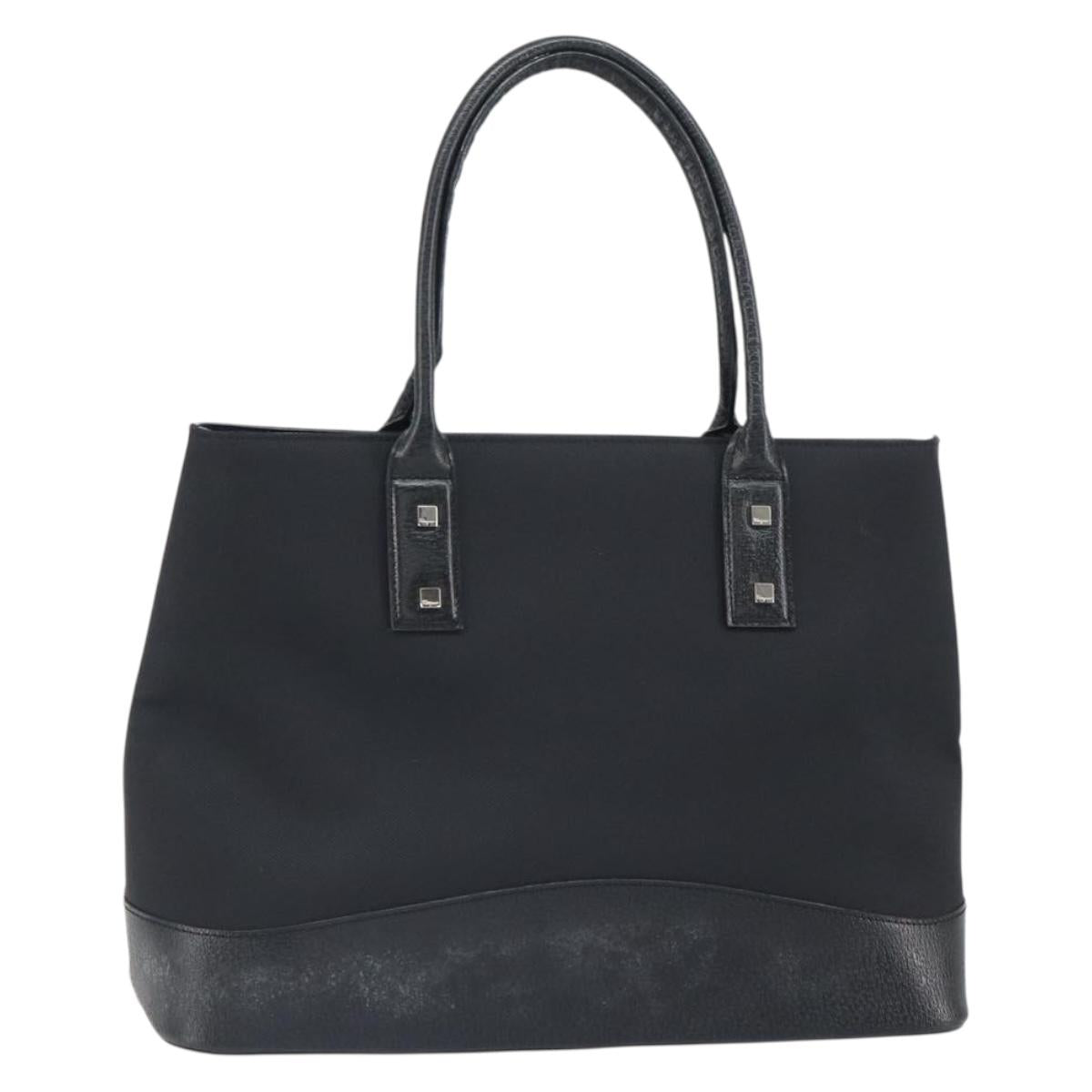 FENDI Zucca Canvas Tote Bag Black Brown Auth 164534