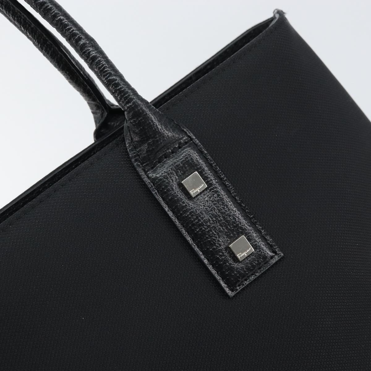 FENDI Zucca Canvas Tote Bag Black Brown Auth 164534