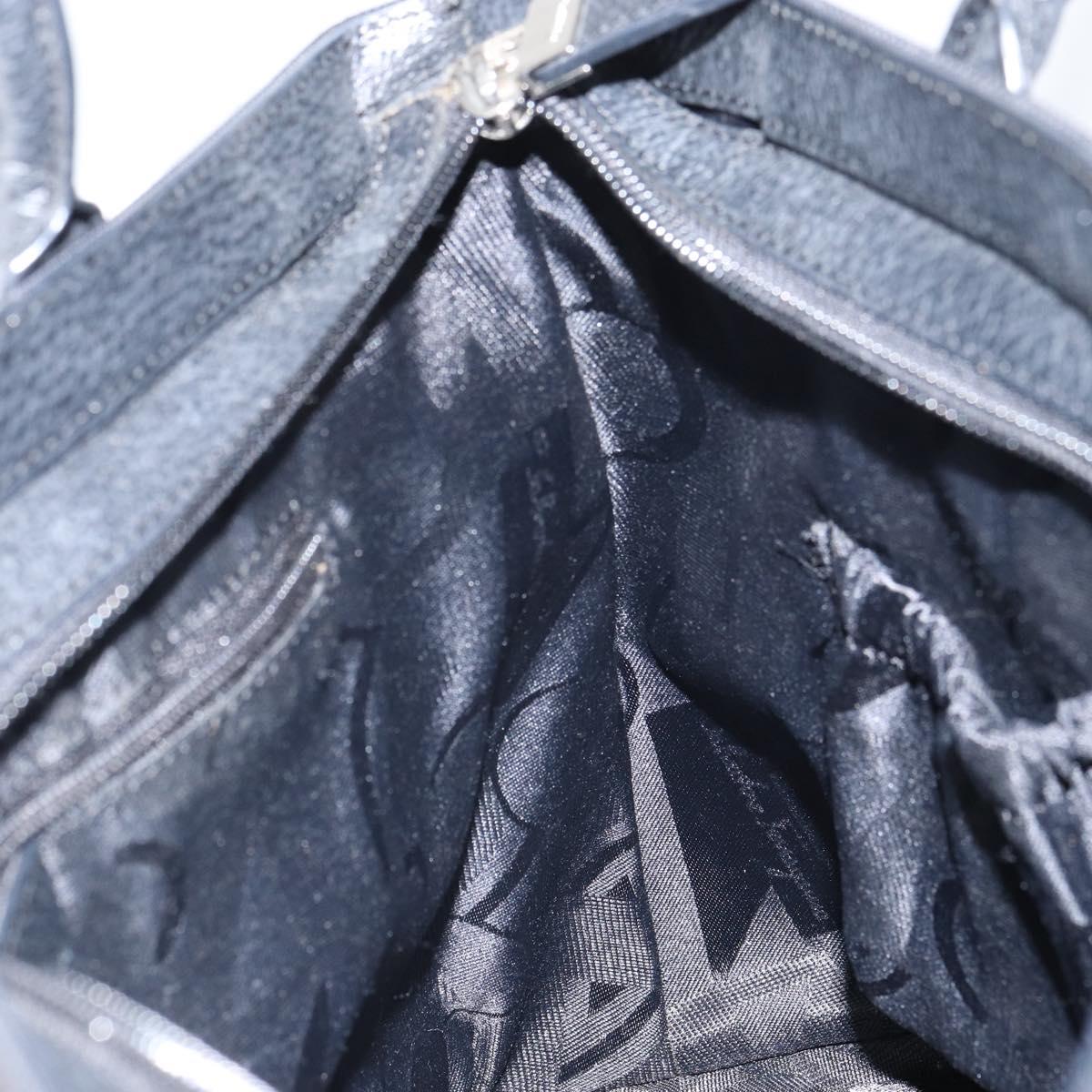 FENDI Zucca Canvas Tote Bag Black Brown Auth 164534