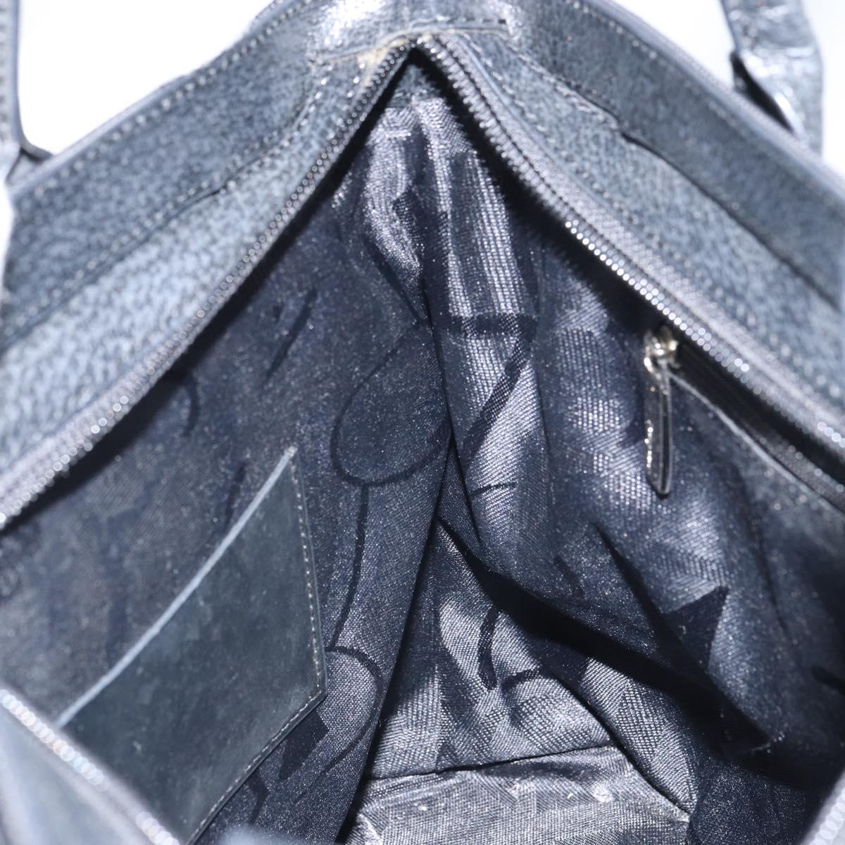 FENDI Zucca Canvas Tote Bag Black Brown Auth 164534
