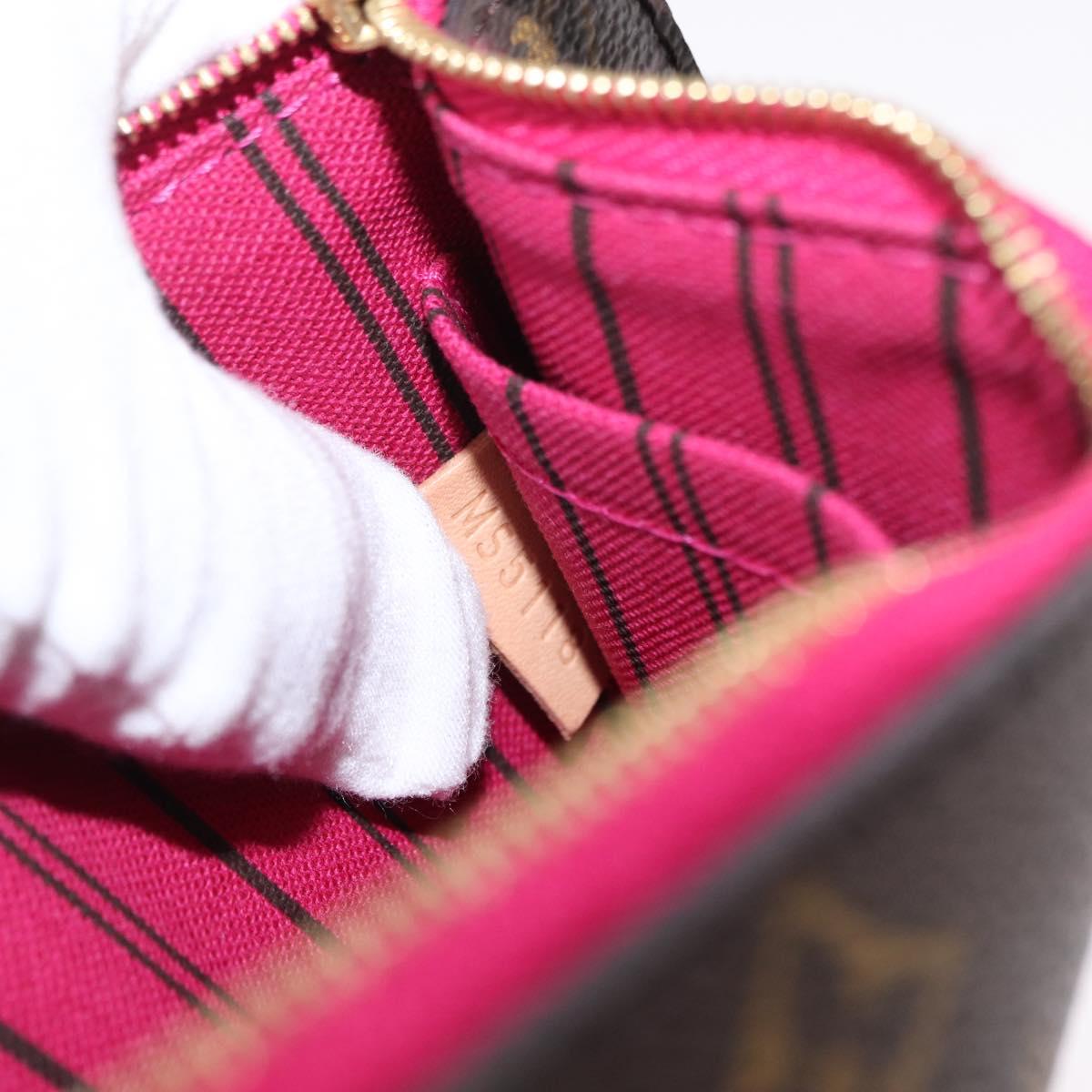 LOUIS VUITTON Monogram Neverfull PM Pouch LV Auth 164541