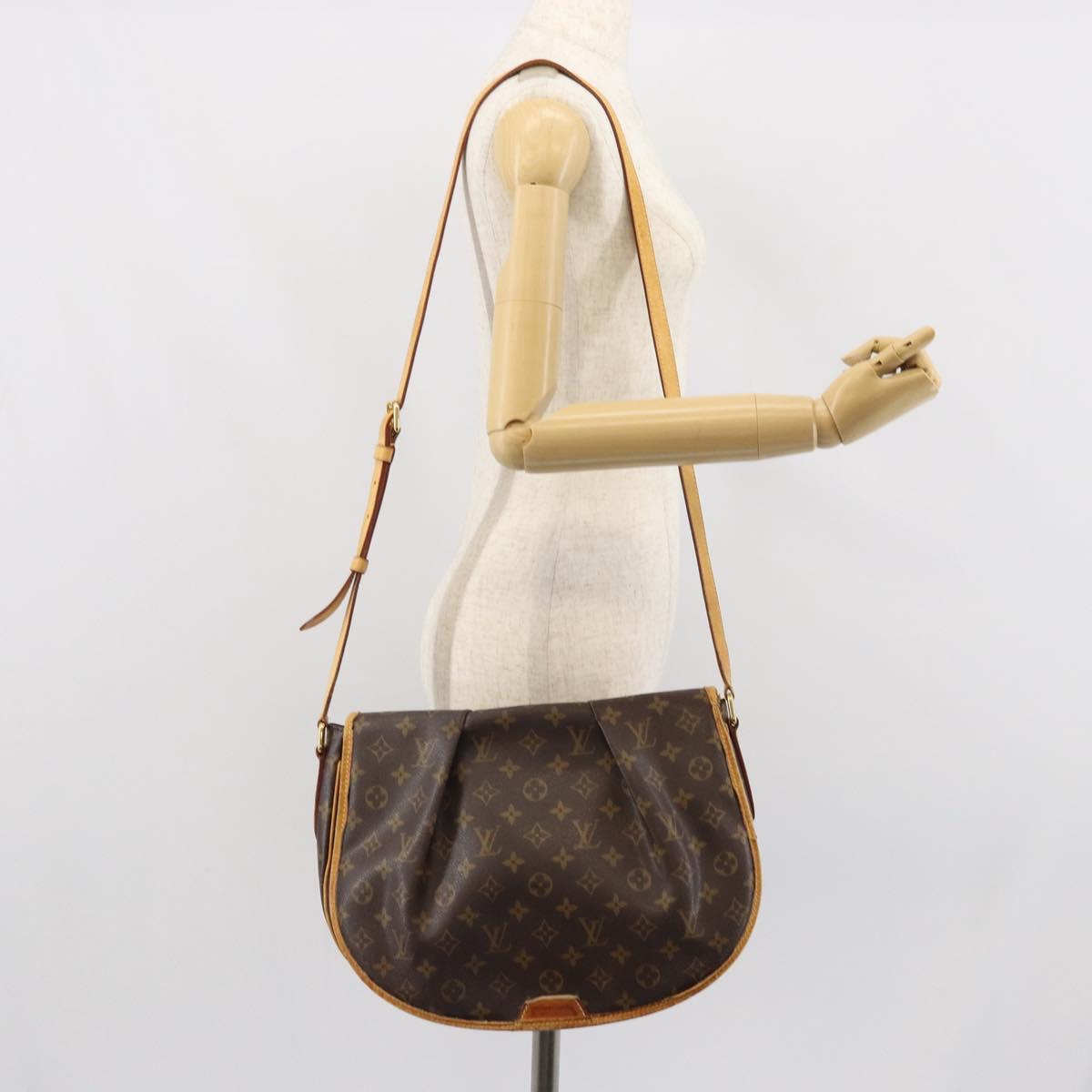 LOUIS VUITTON Monogram Menilmontant MM Shoulder Bag M40473 LV Auth 164555