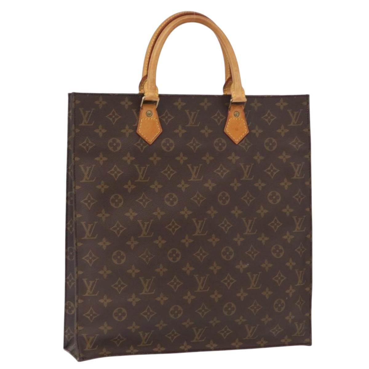 LOUIS VUITTON Monogram Sac Plat Hand Bag M51140 LV Auth 164562