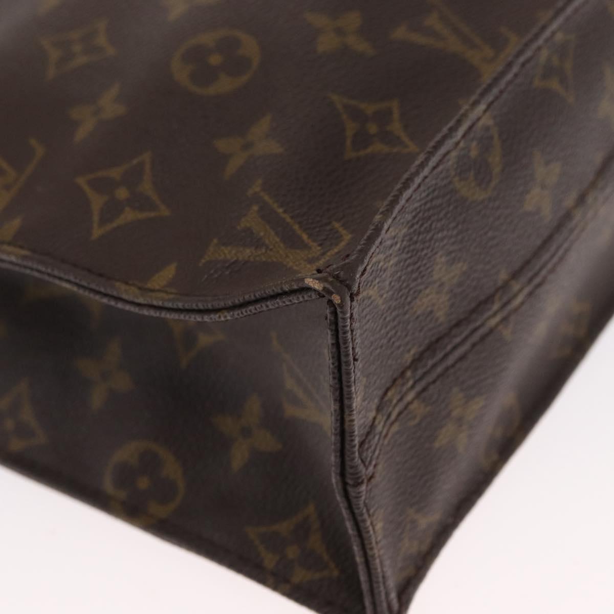 LOUIS VUITTON Monogram Sac Plat Hand Bag M51140 LV Auth 164562