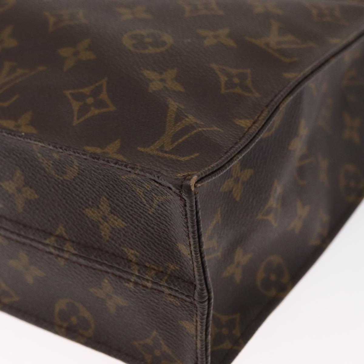 LOUIS VUITTON Monogram Sac Plat Hand Bag M51140 LV Auth 164562