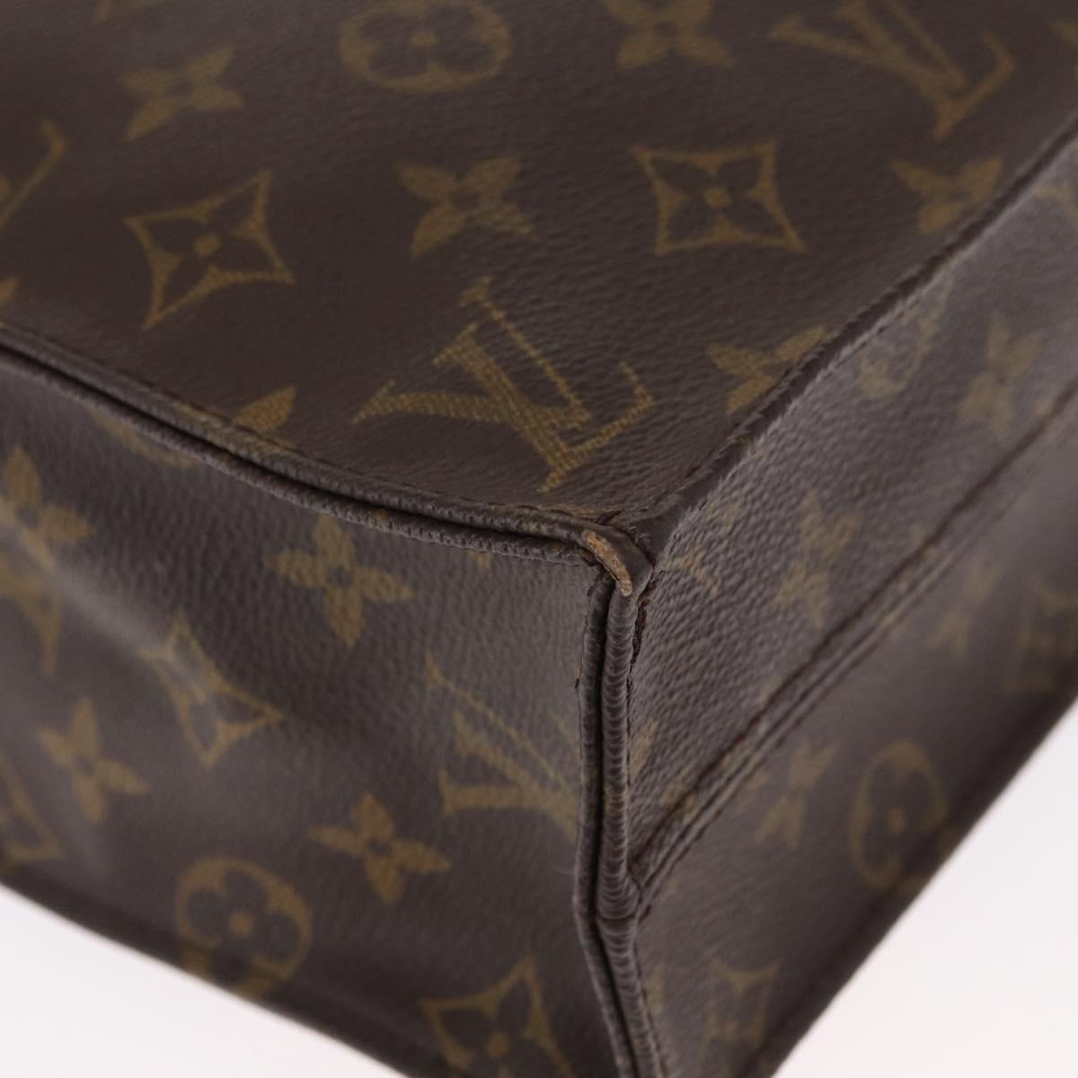 LOUIS VUITTON Monogram Sac Plat Hand Bag M51140 LV Auth 164562