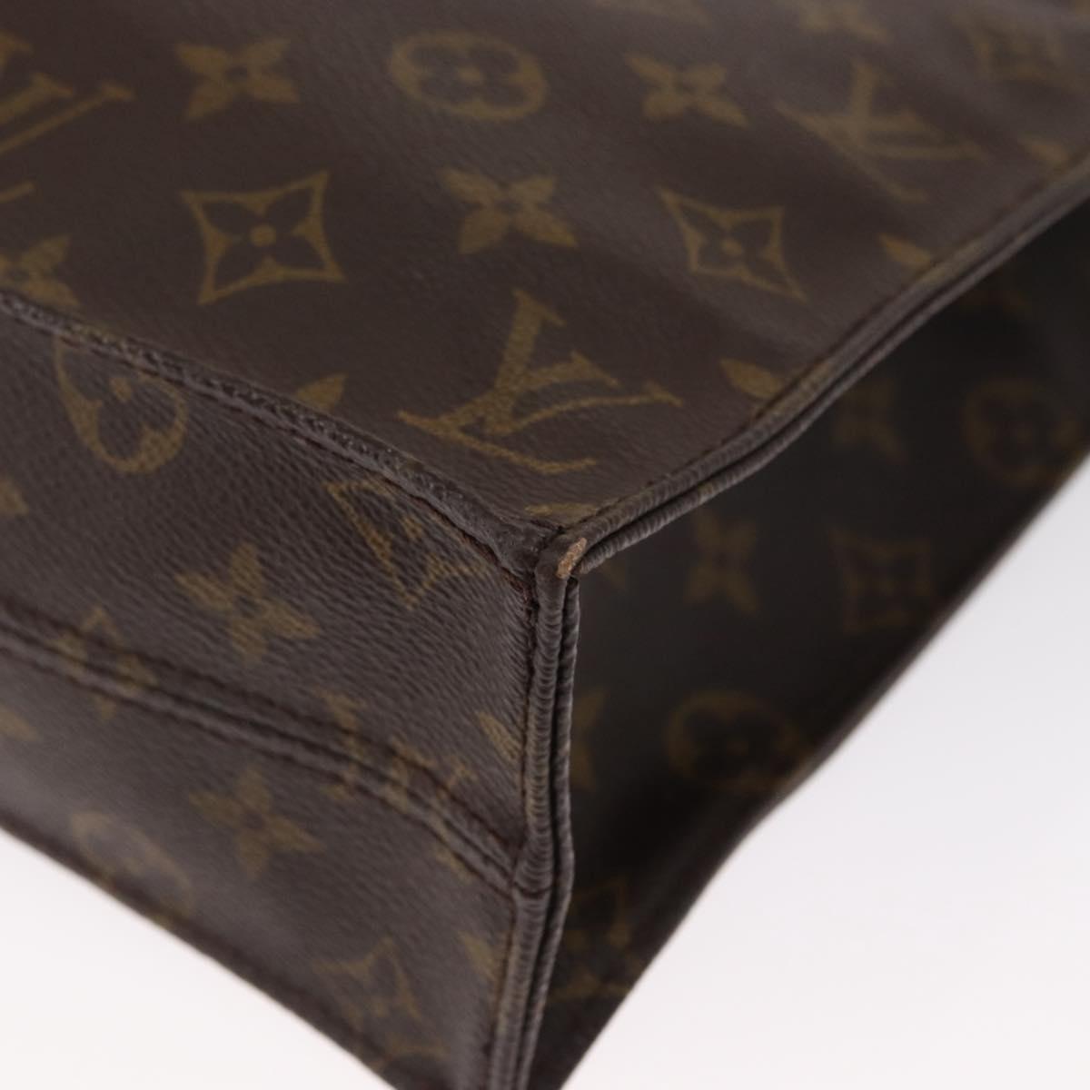 LOUIS VUITTON Monogram Sac Plat Hand Bag M51140 LV Auth 164562