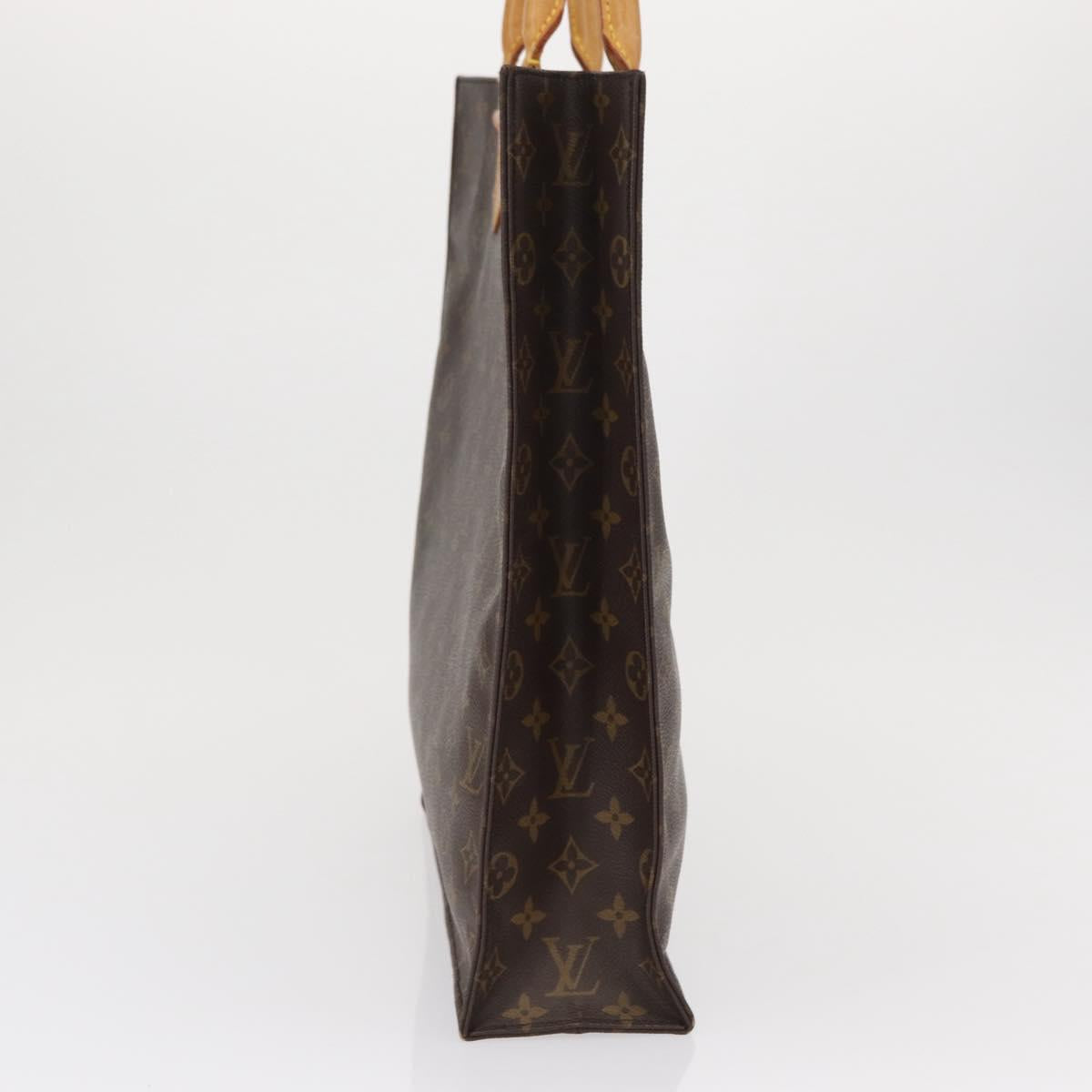 LOUIS VUITTON Monogram Sac Plat Hand Bag M51140 LV Auth 164562