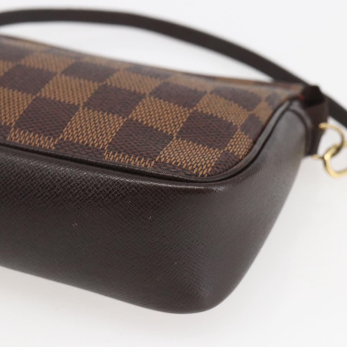 LOUIS VUITTON Damier Ebene Trousse makeup Pouch N51982 LV Auth 164571