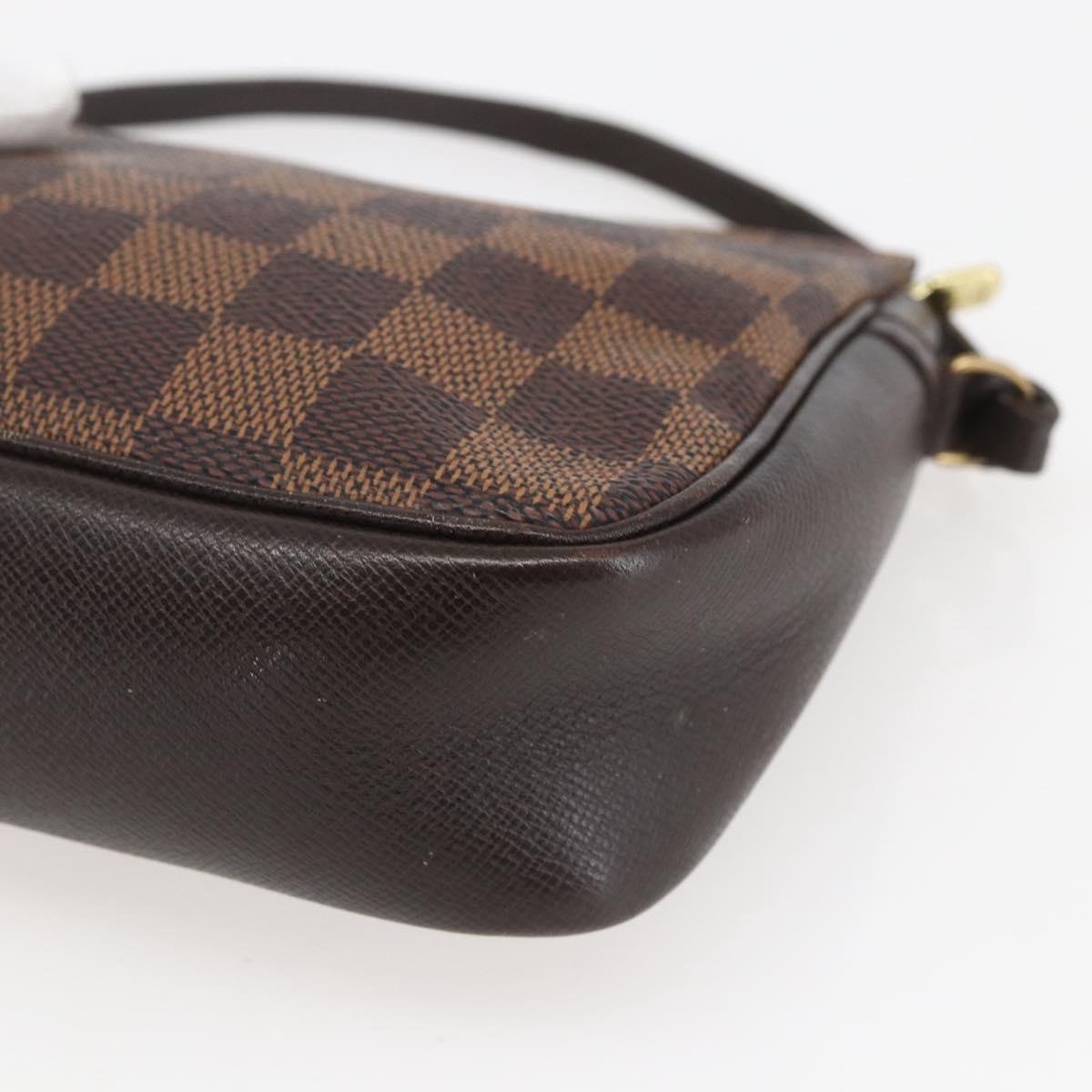 LOUIS VUITTON Damier Ebene Trousse makeup Pouch N51982 LV Auth 164571