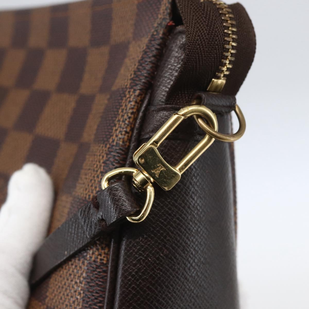 LOUIS VUITTON Damier Ebene Trousse makeup Pouch N51982 LV Auth 164571