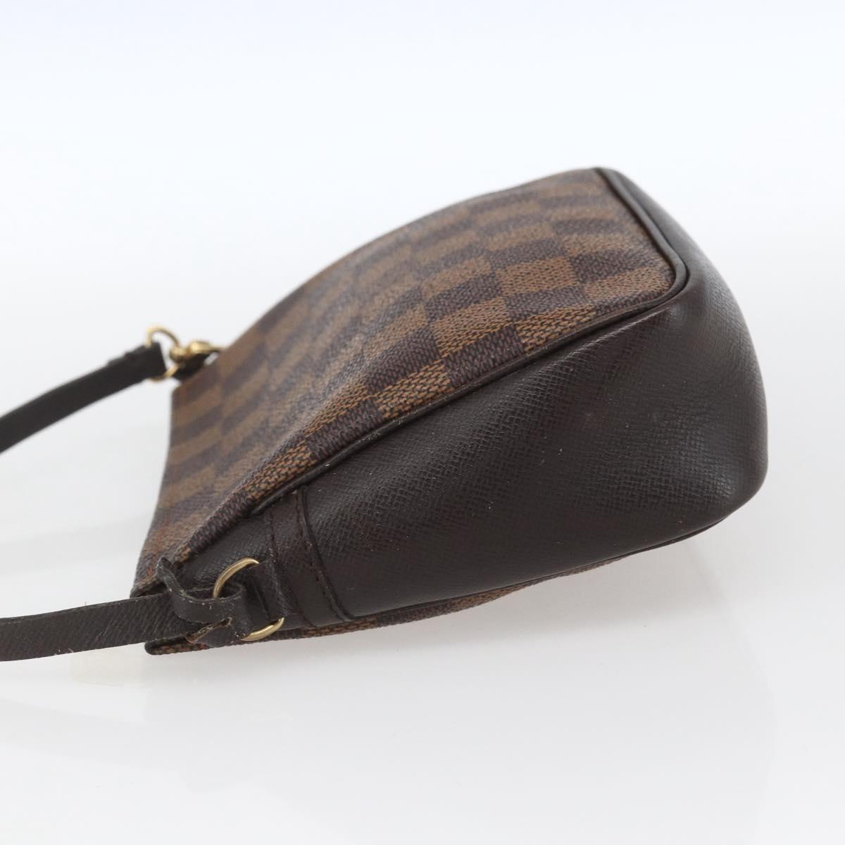 LOUIS VUITTON Damier Ebene Trousse makeup Pouch N51982 LV Auth 164571