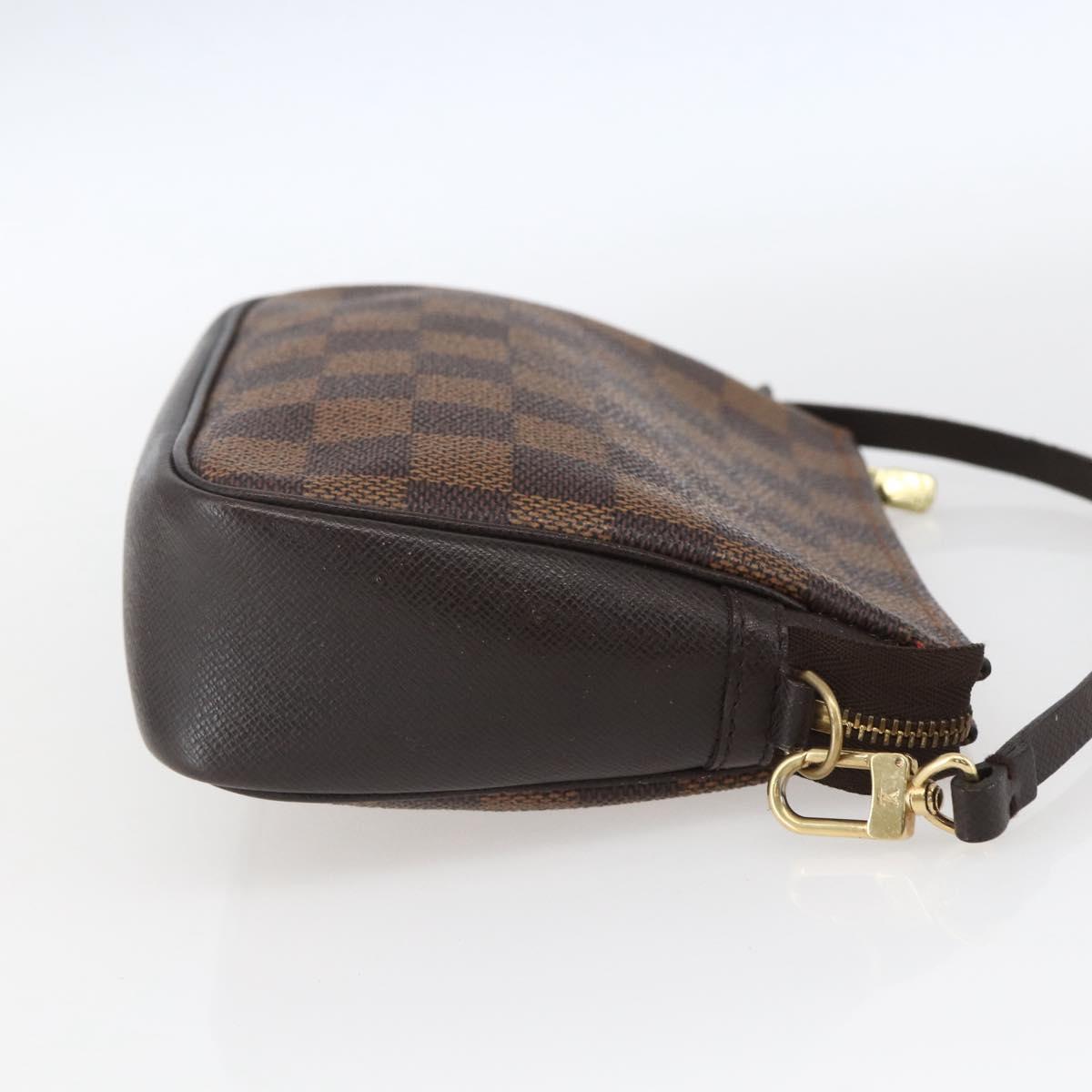 LOUIS VUITTON Damier Ebene Trousse makeup Pouch N51982 LV Auth 164571